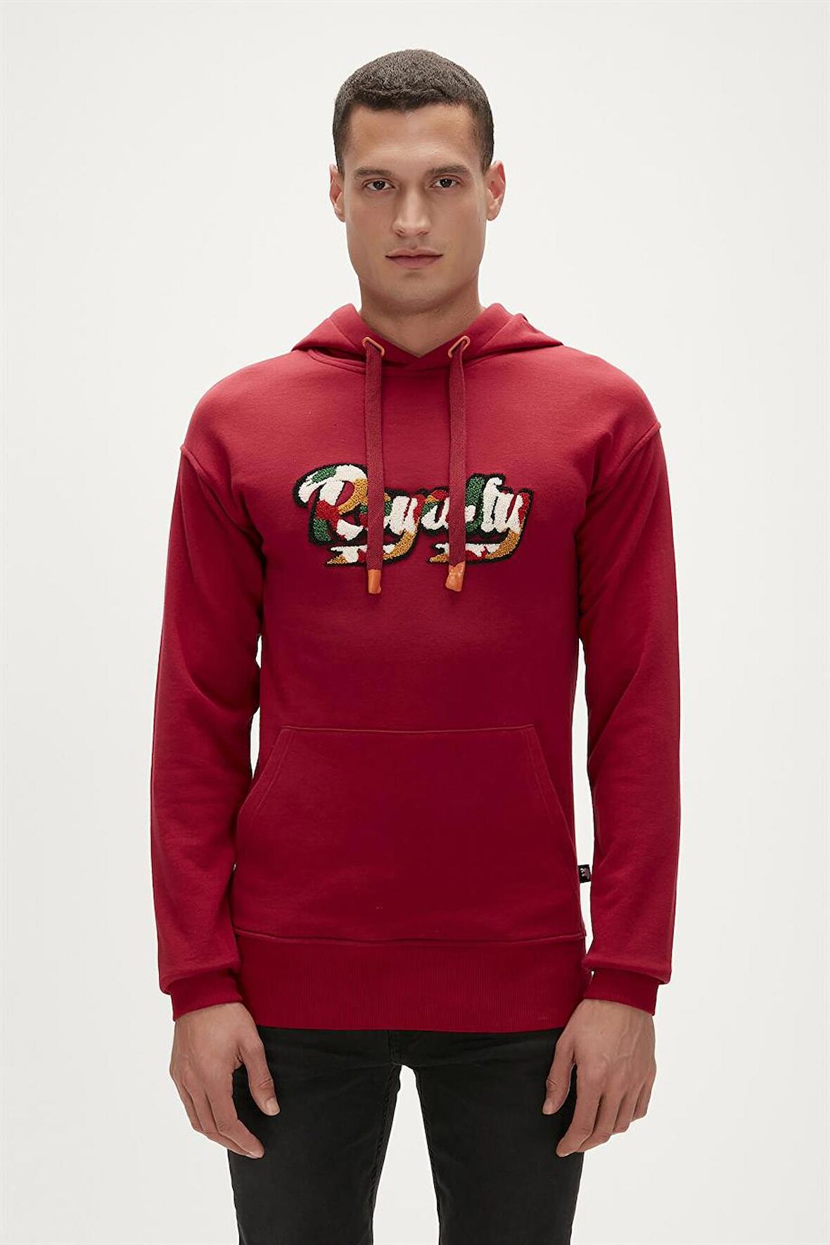 Royalty Hoodie Maroon Bordo Kapüşonlu Erkek Sweatshirt