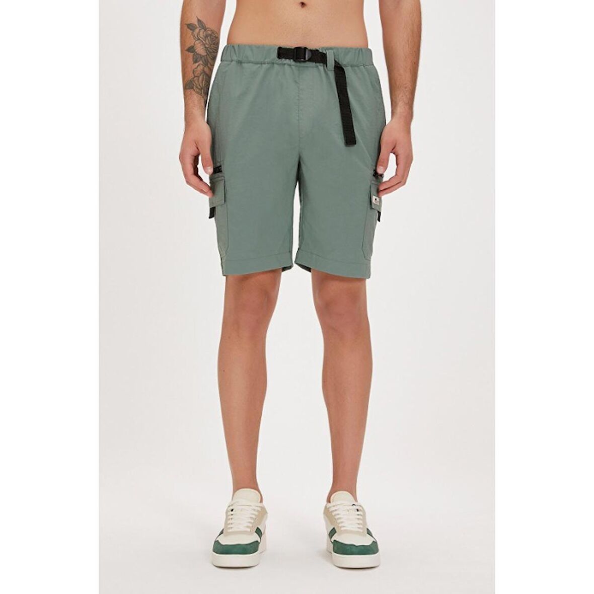 Richard Soluk Yeşil Erkek Kargo Şort