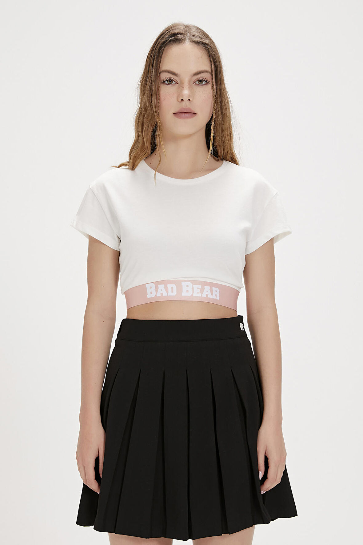 Della Beyaz Baskılı Kadın Tişört