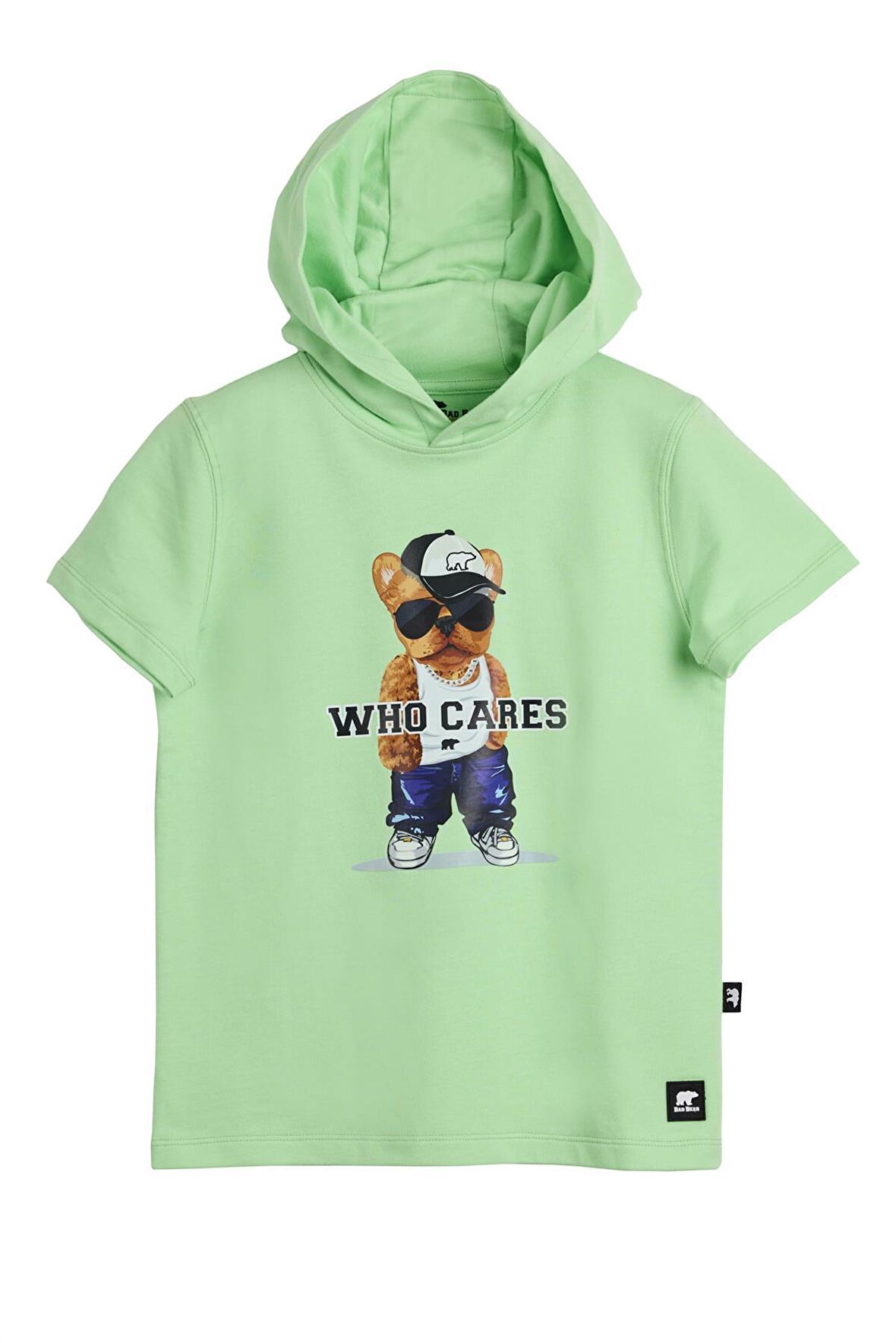 Mood Yeşil Çocuk Baskılı Hoodie Sweatshirt