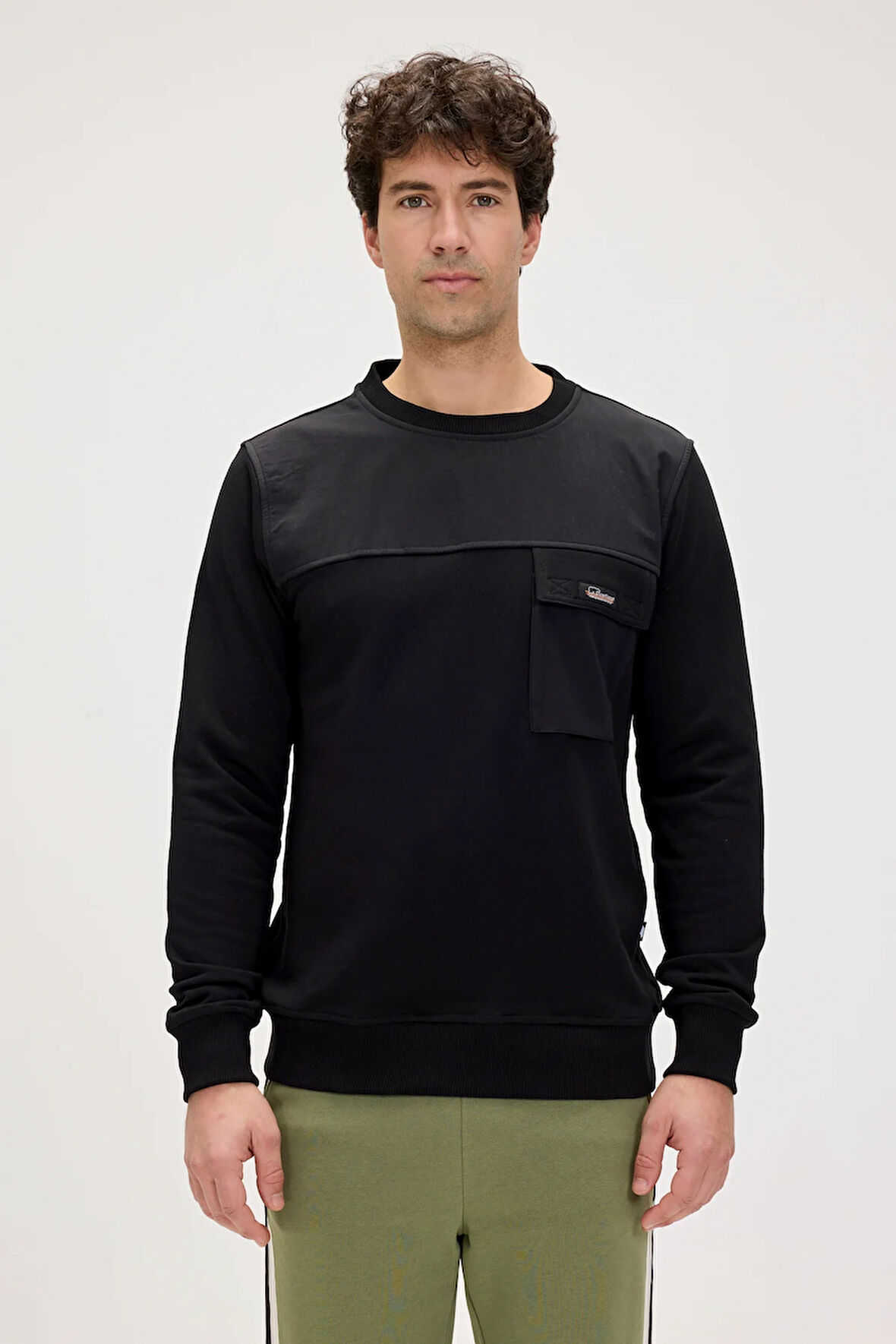 Re-Beverly Siyah Erkek Sweatshirt