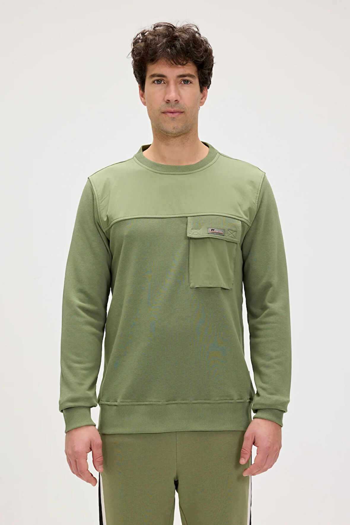 Re-Beverly Soluk Yeşil Erkek Sweatshirt