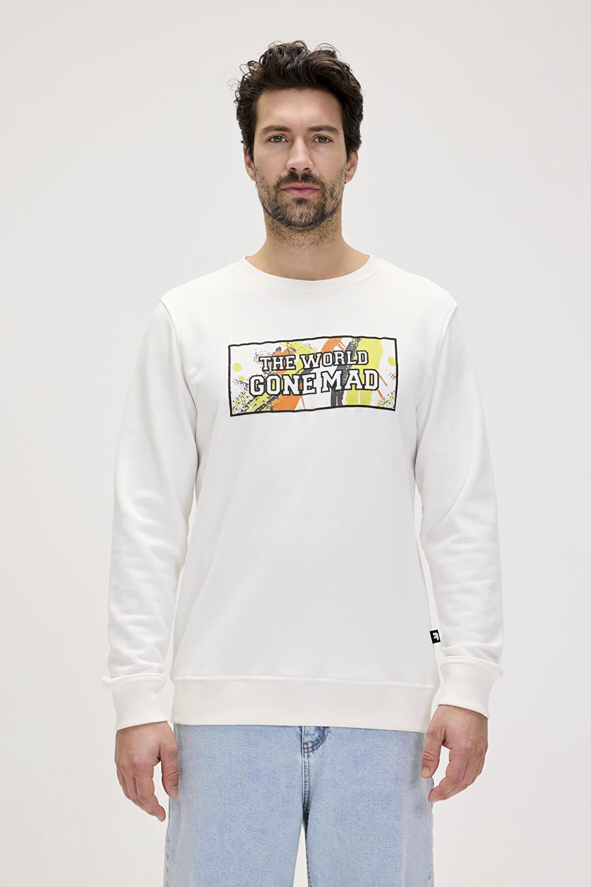 Bad Bear Caen Crewneck Beyaz Erkek Sweat / Sweatshirt