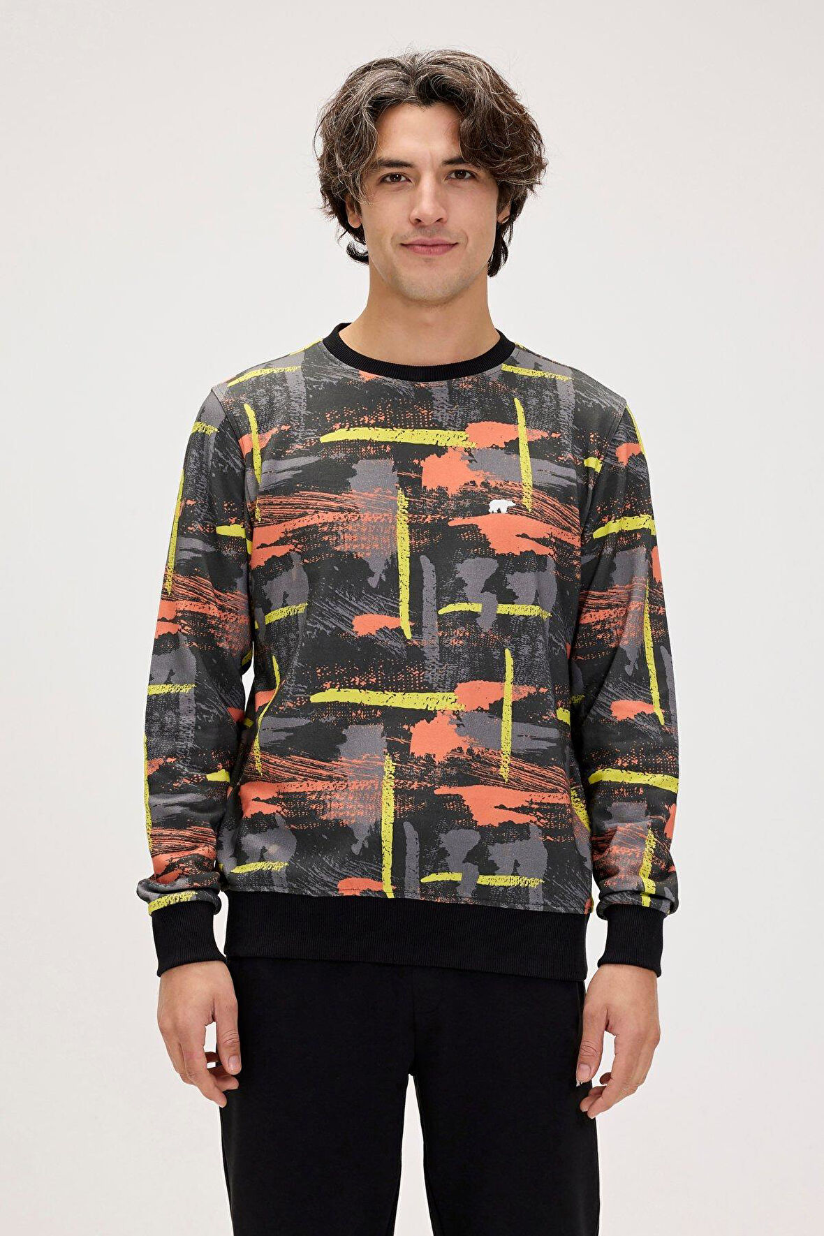 BAD BEAR ERKEK FLAME CREWNECK 24.02.12.017