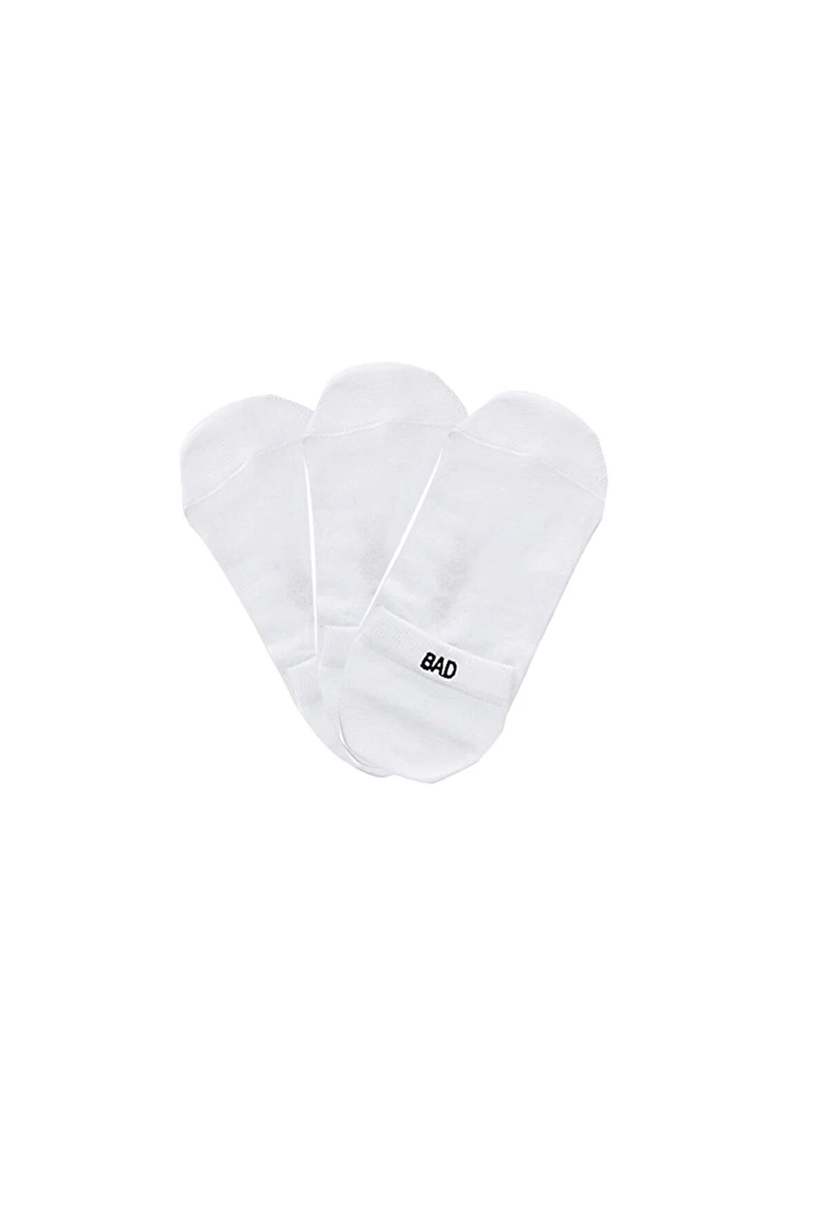 Bad Ankle Beyaz 3'lü Bilek Çorap