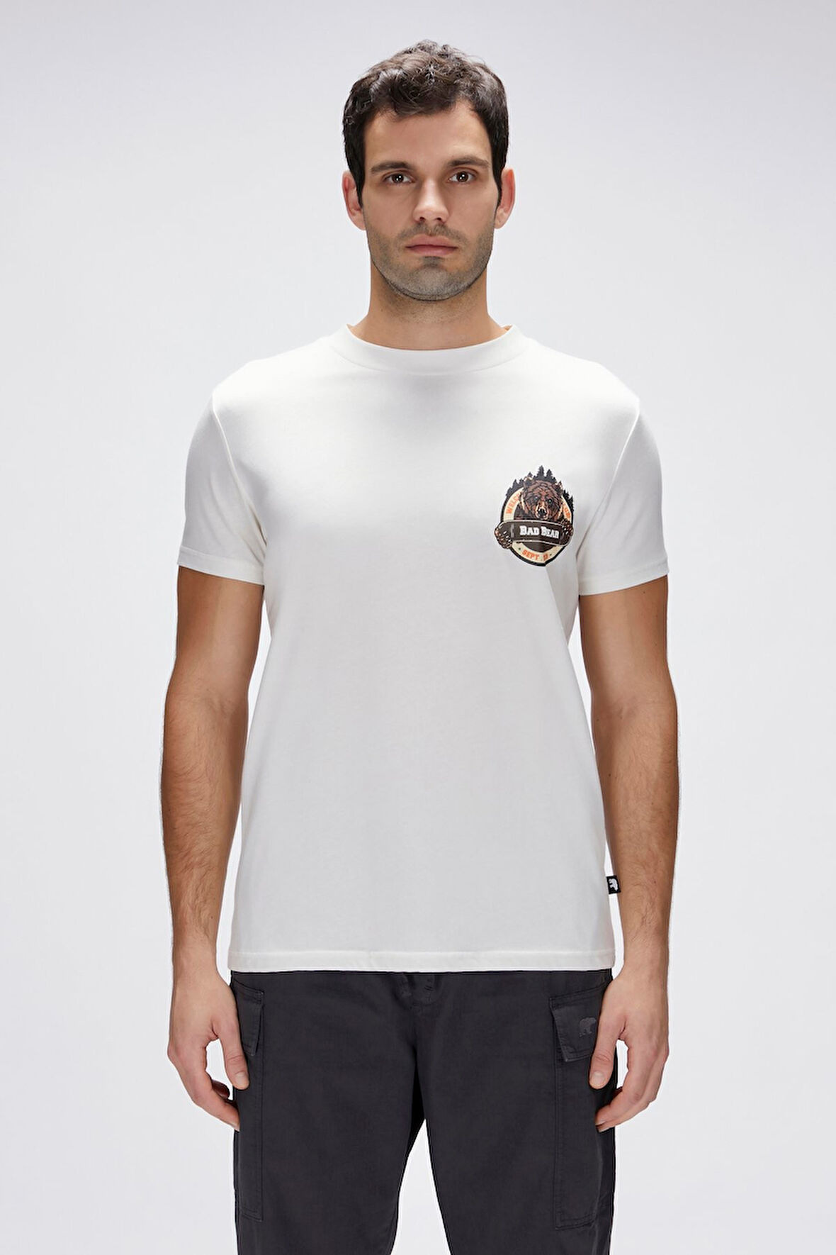 Bad Bear Flint Beyaz Erkek Baskılı Tişört