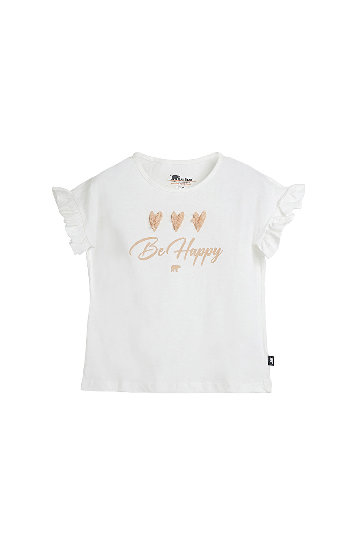 Pixie Beyaz Baskılı Kız Çocuk Tişört