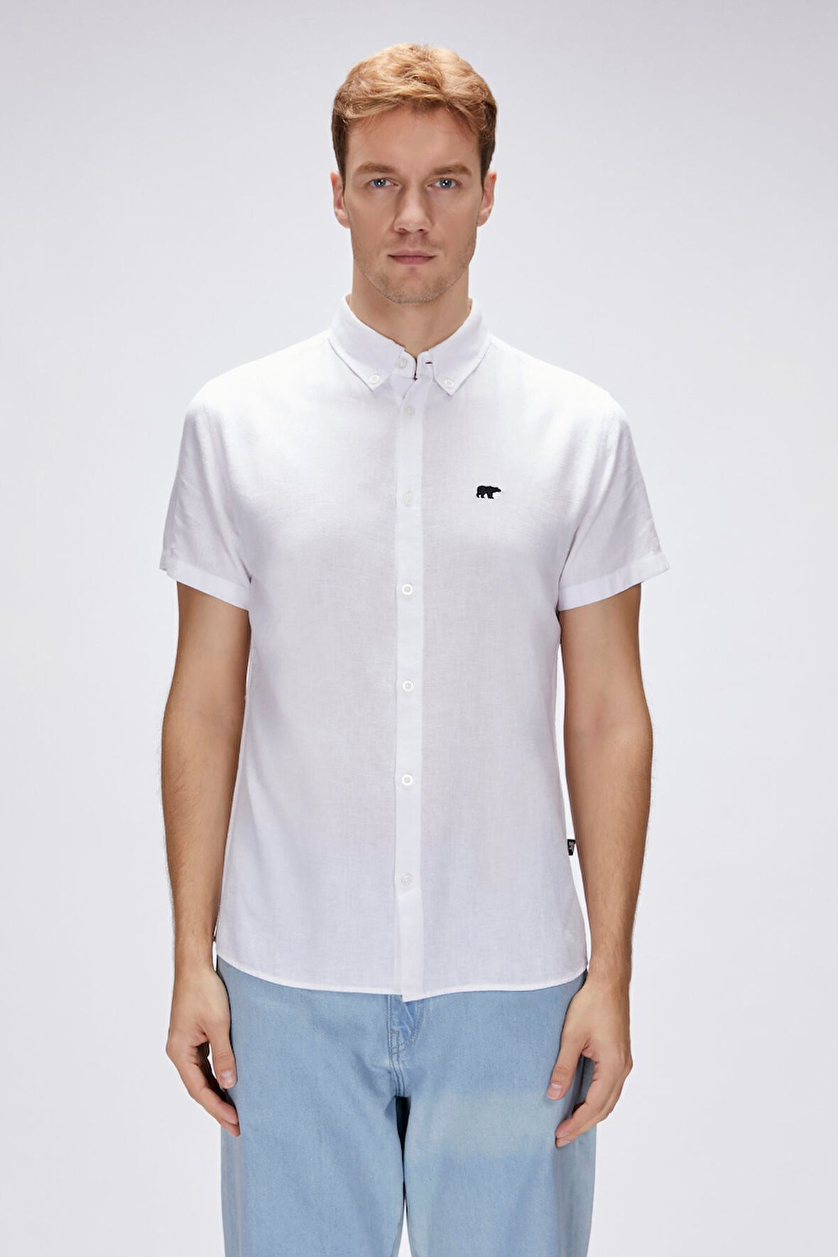 Bad Bear Tindra Beyaz Kısa Kollu Erkek Gömlek