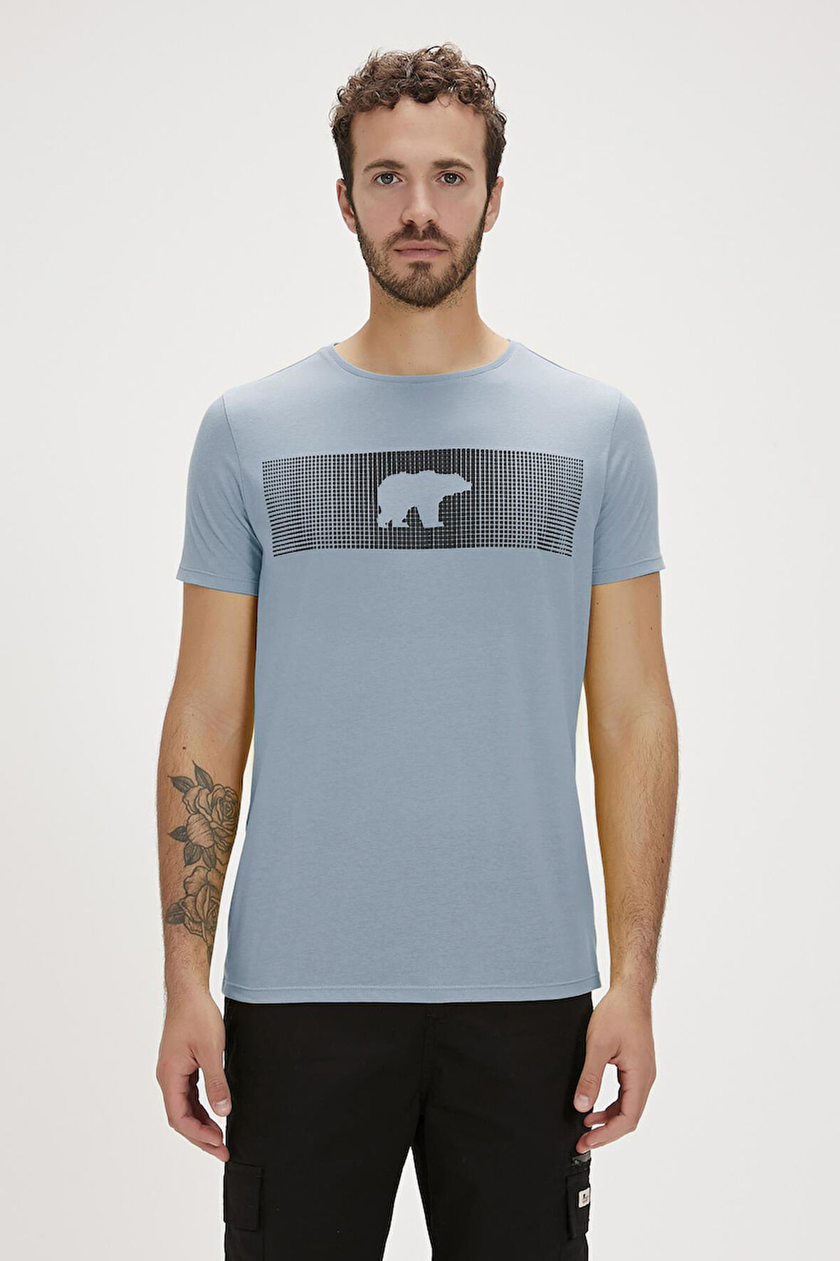 Fancy T-Shirt Element Mavi 3D Baskılı Erkek Tişört