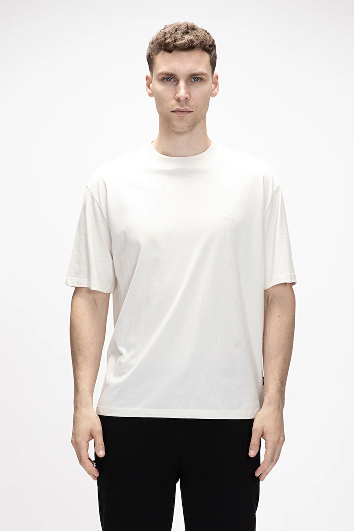 Collage Beyaz Basic Erkek T-Shirt