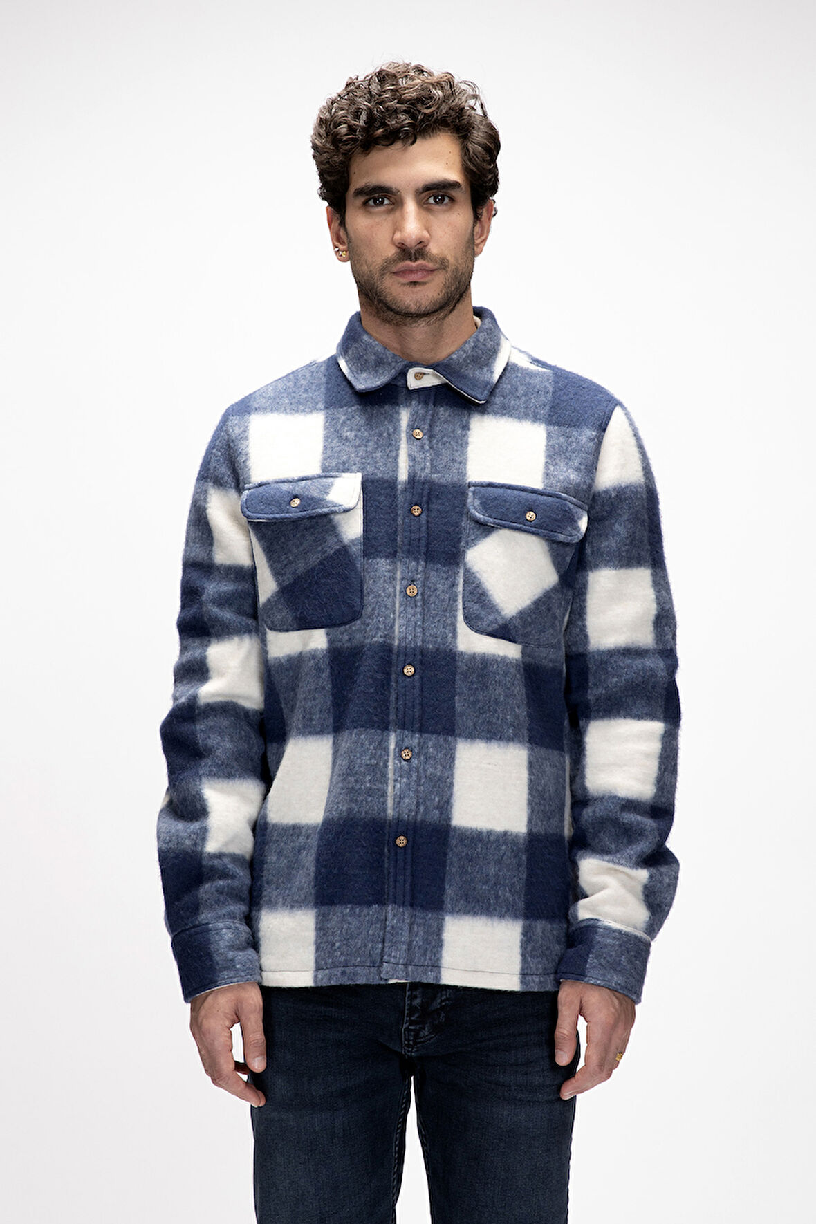 Torres Laci̇vert Erkek Oduncu Gömlek