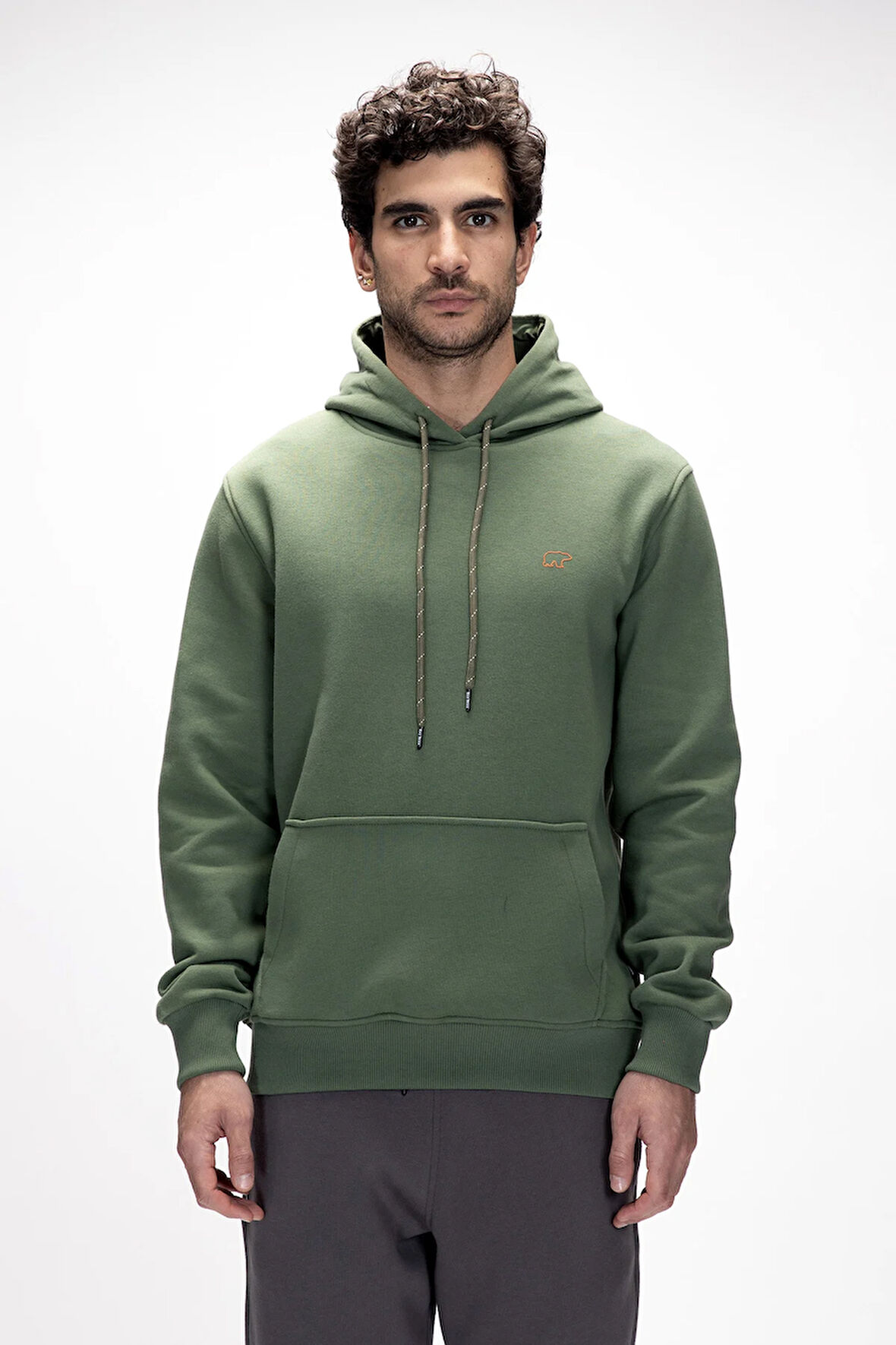 Sea Soluk Yeşi̇l Kapüşonlu Erkek Sweatshirt