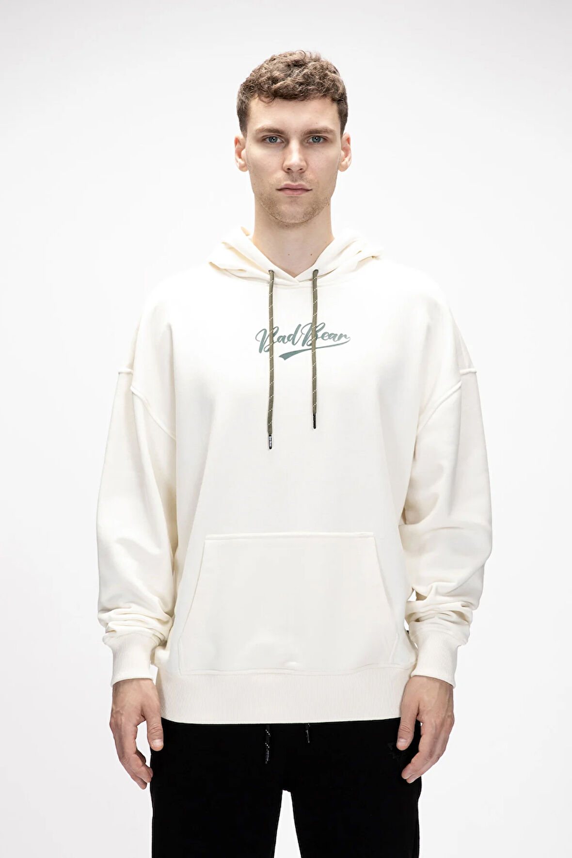 York Marshmallow Kapüşonlu Oversize Erkek Baskılı Sweatshirt