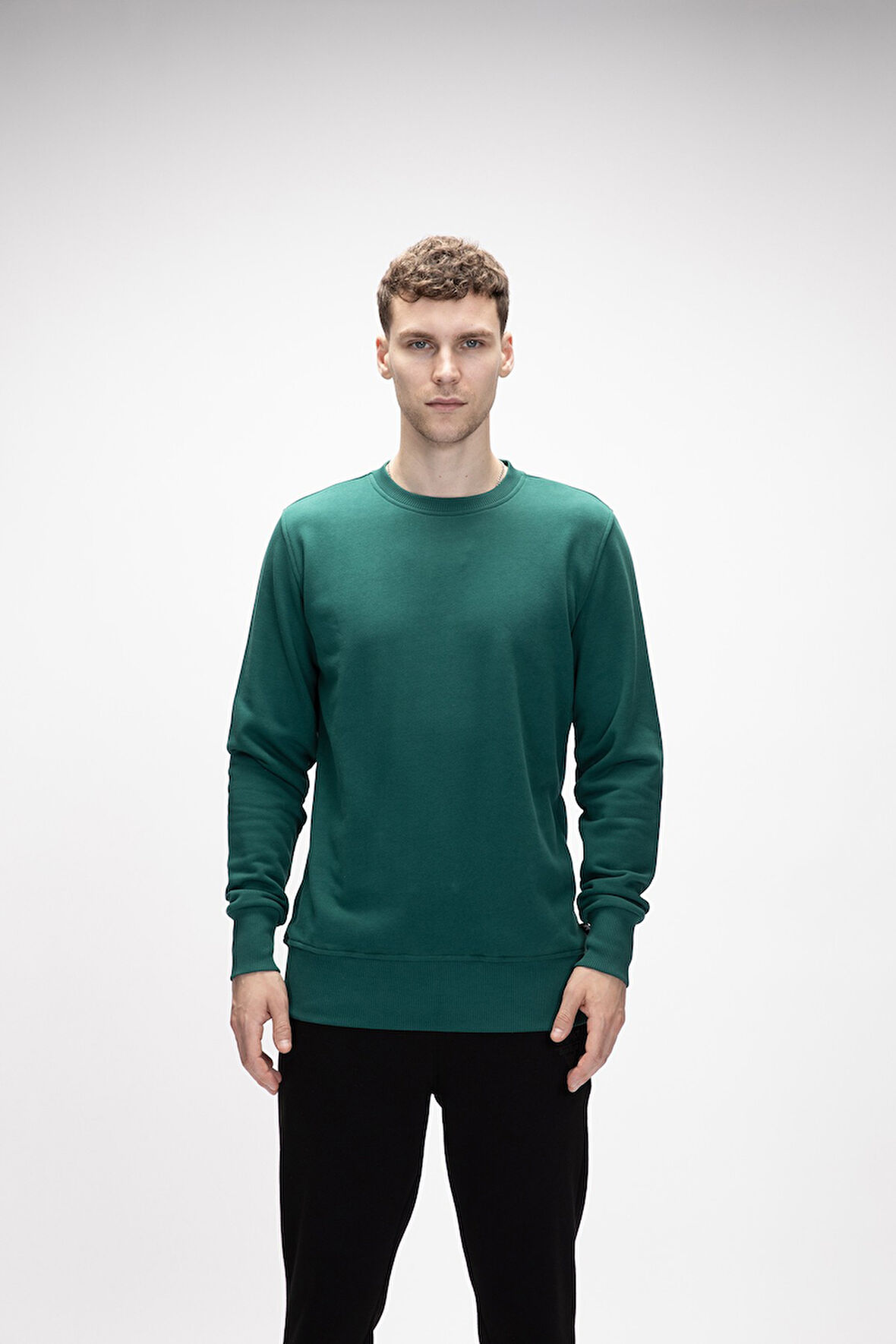 Bad  Bear Corner Crewneck/Forest Erkek Sweatshirt Koyu Yeşil