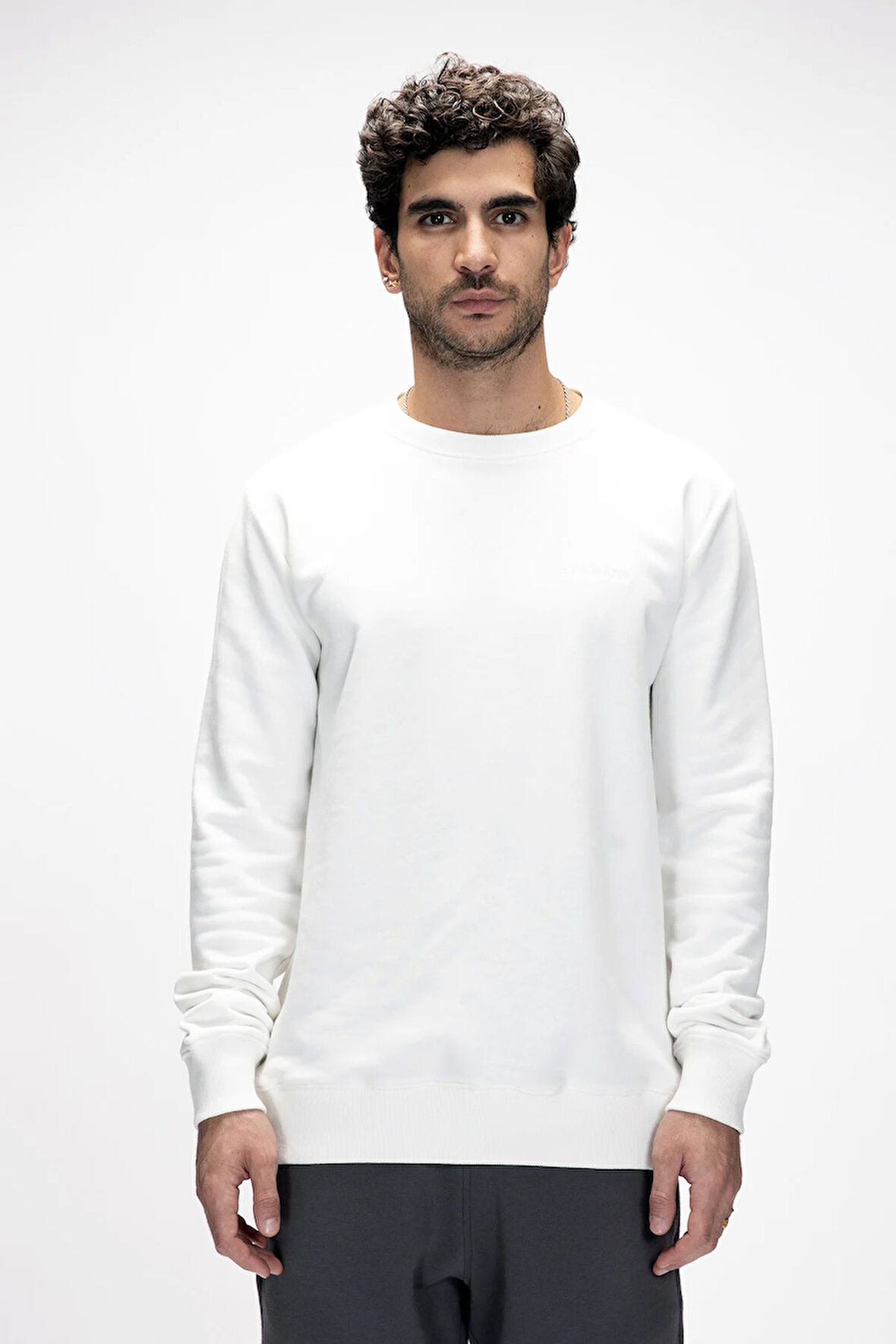 Inner Beyaz Crewneck Erkek Sweatshirt