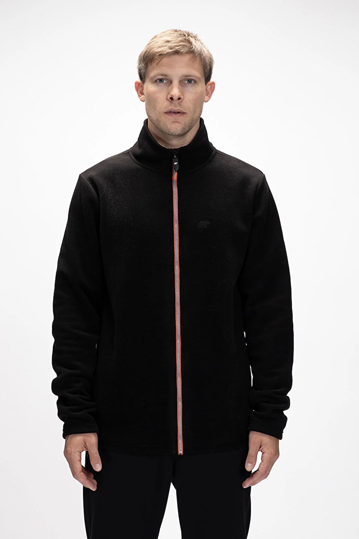 Sky Si̇yah Fermuarlı Erkek Polar