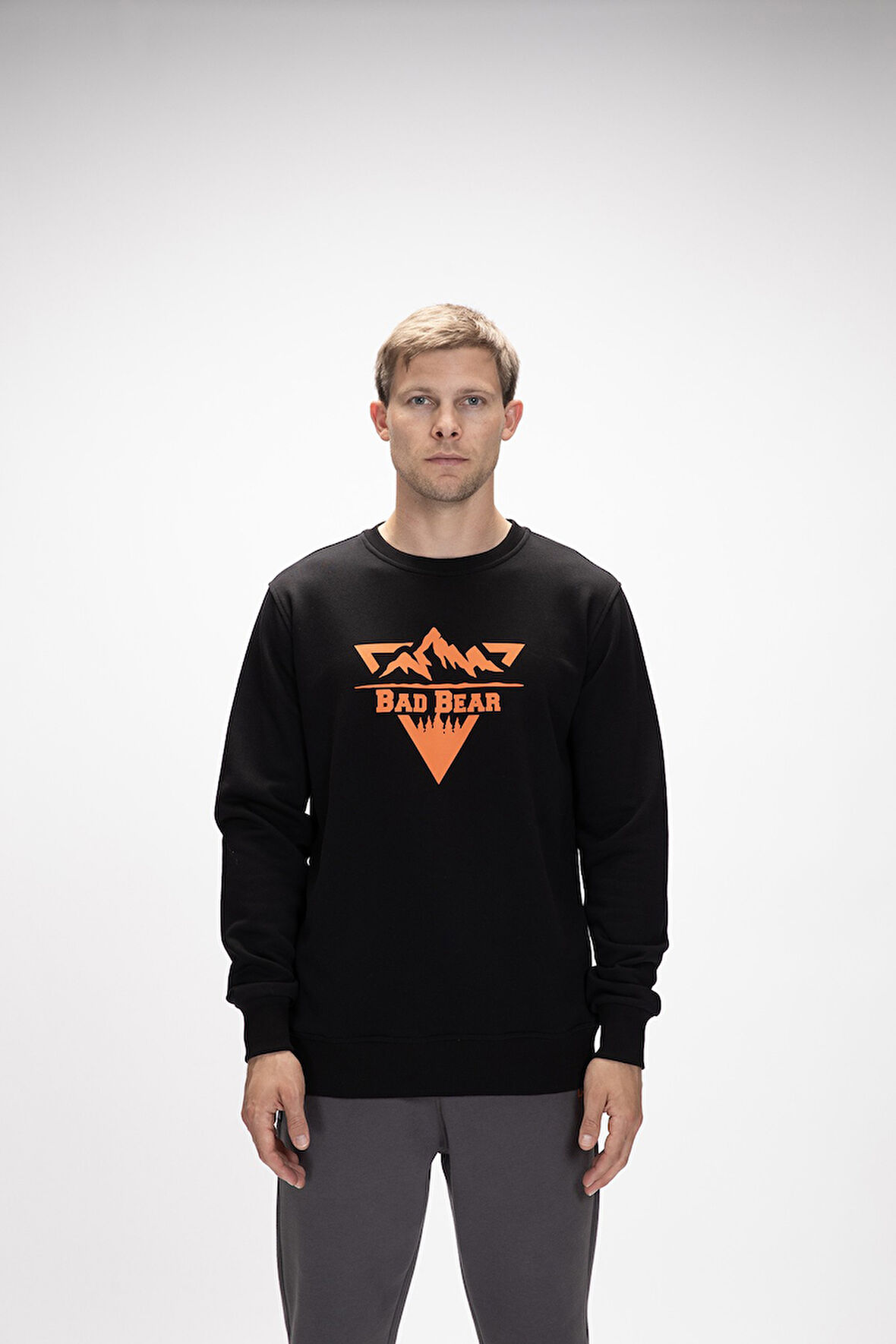 Bad Bear Mountaın Crewneck Erkek Sweatshirt Siyah