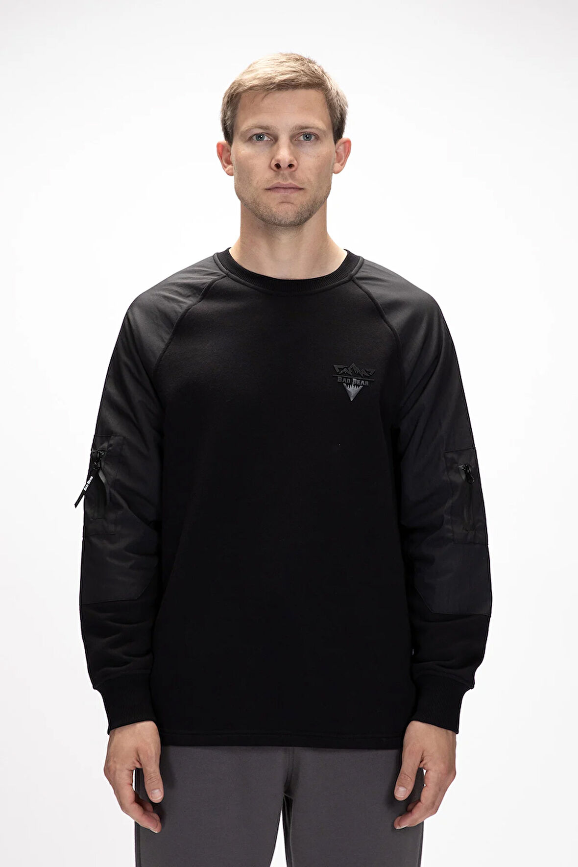 Hill Si̇yah Crewneck Erkek Sweatshirt