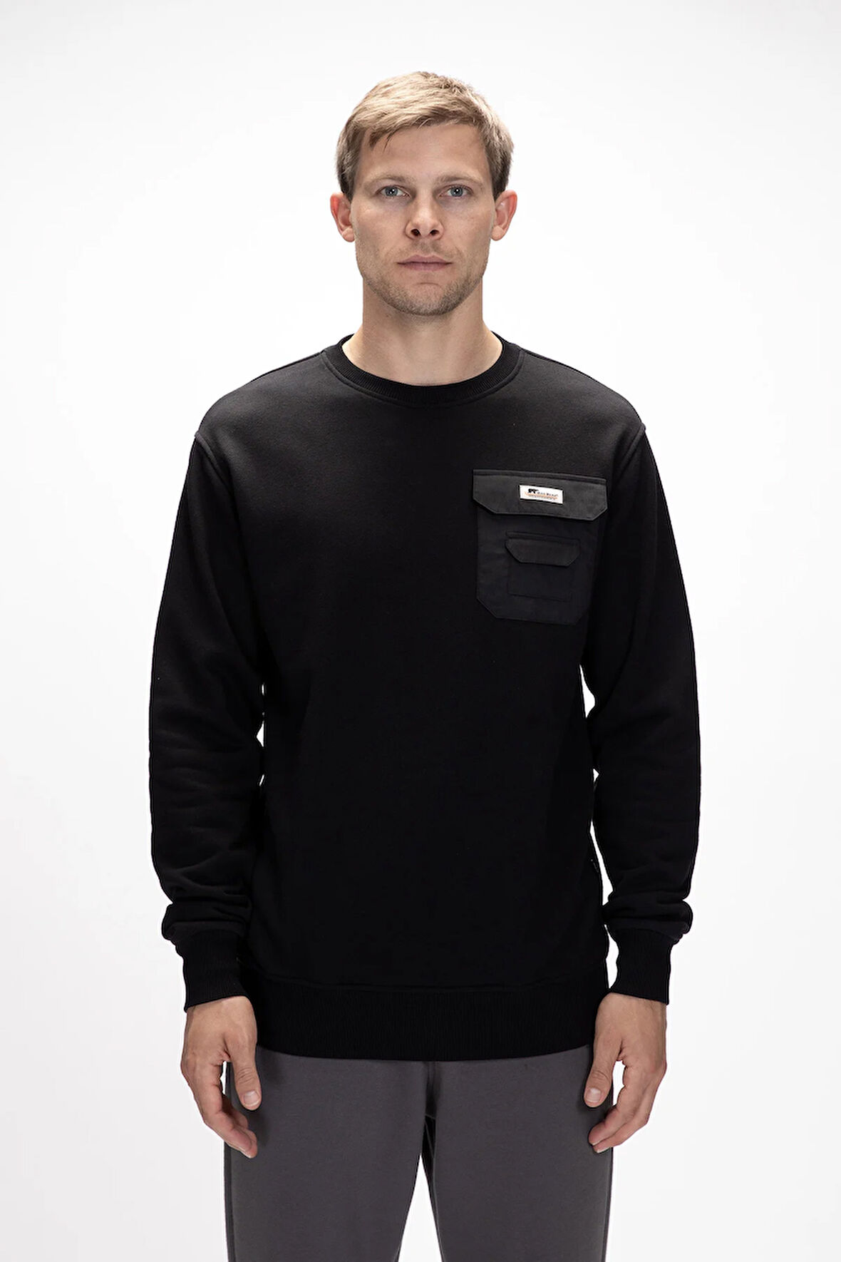 Rise Si̇yah Crewneck Erkek Sweatshirt