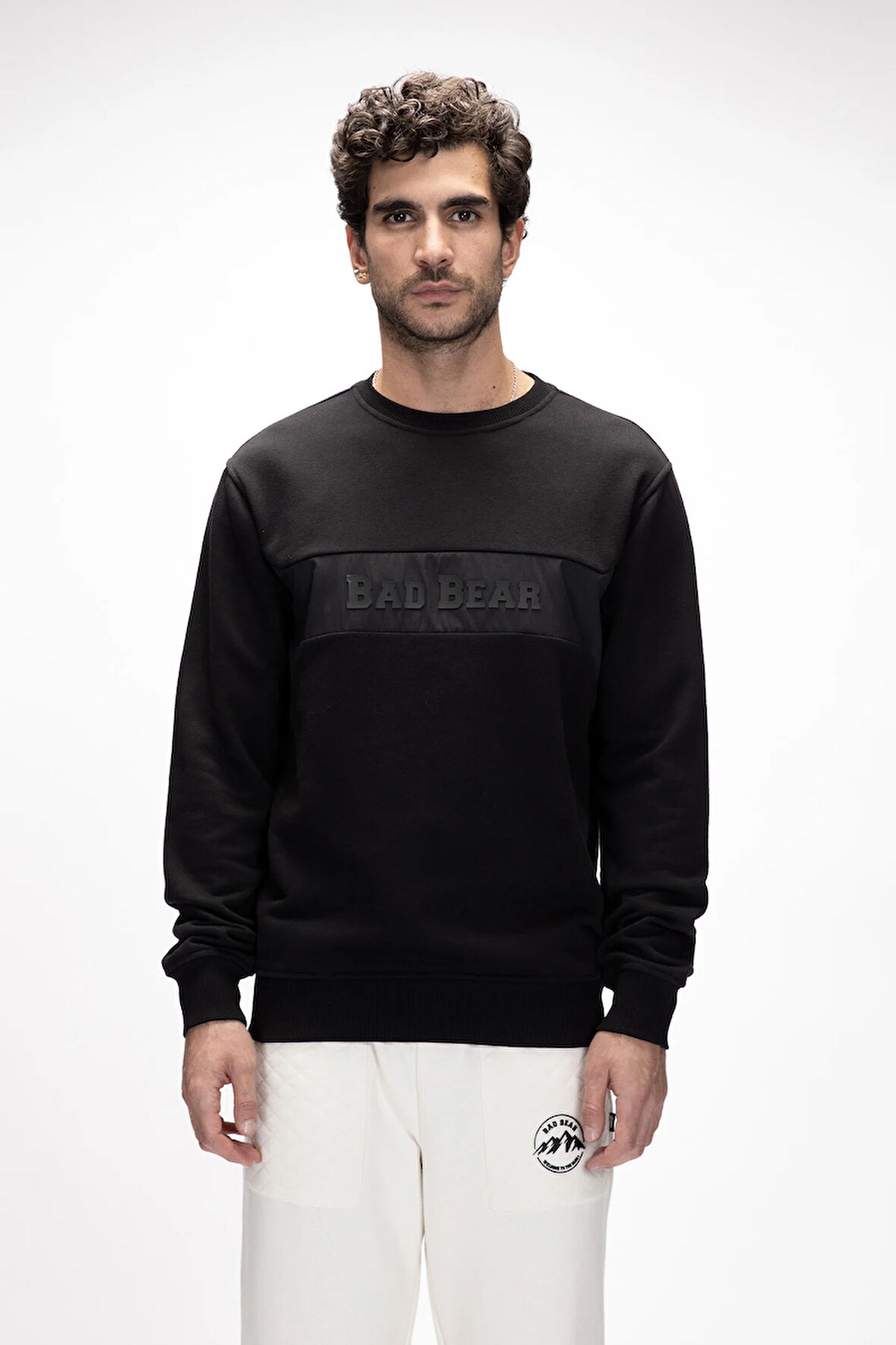 Sailor Si̇yah Crewneck Erkek Sweatshirt