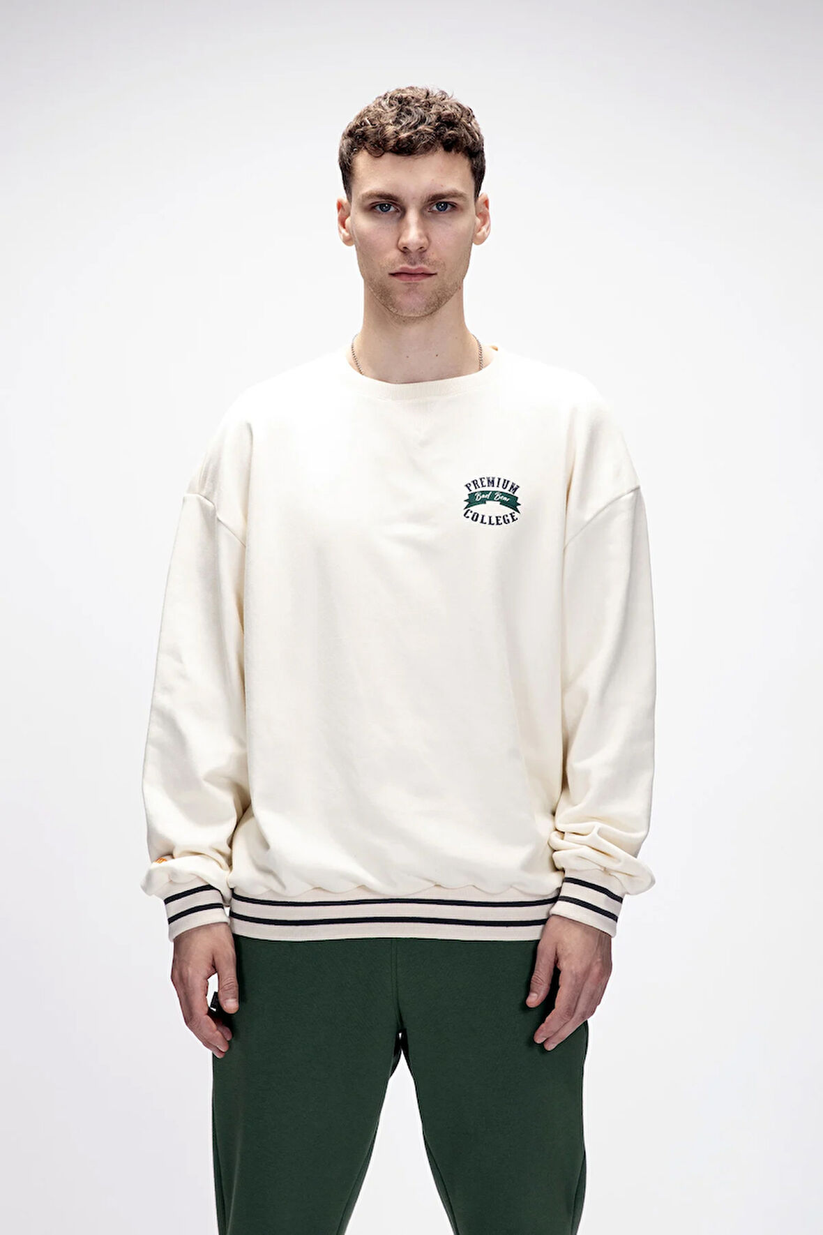 Vecna Marshmallow Oversize Erkek Baskılı Sweatshirt