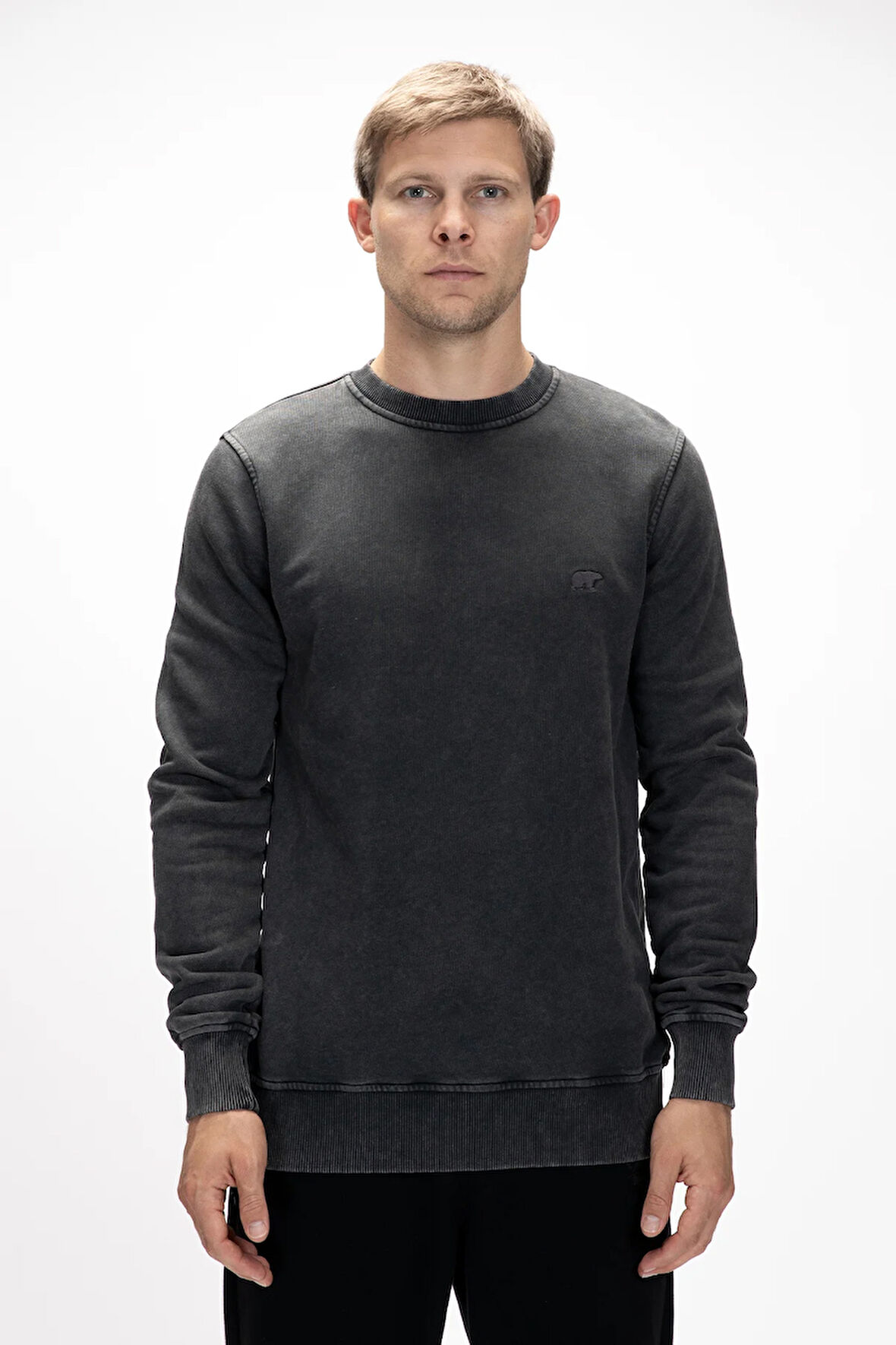 Dab Si̇yah Crewneck Erkek Sweatshirt