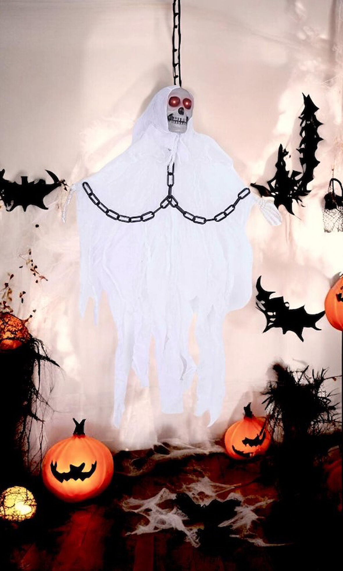 IŞIKLI SESLİ DEKOR İSKELET 90CM HALLOWEEN-CADILAR BAYRAMI