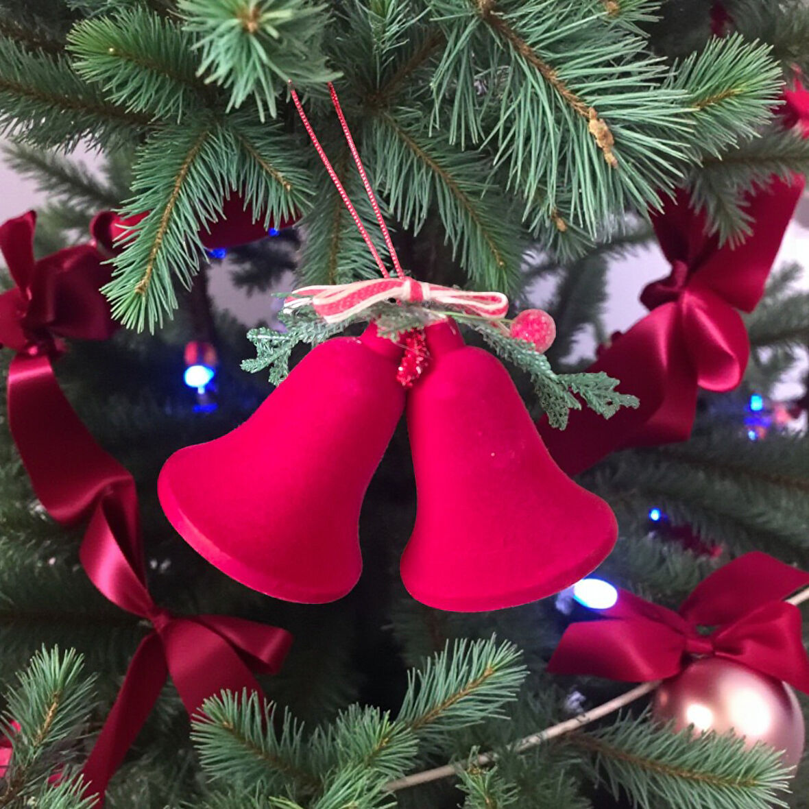 YILBAŞI KADİFE ÇAN BORDO 2LI 10x20CM AST7302