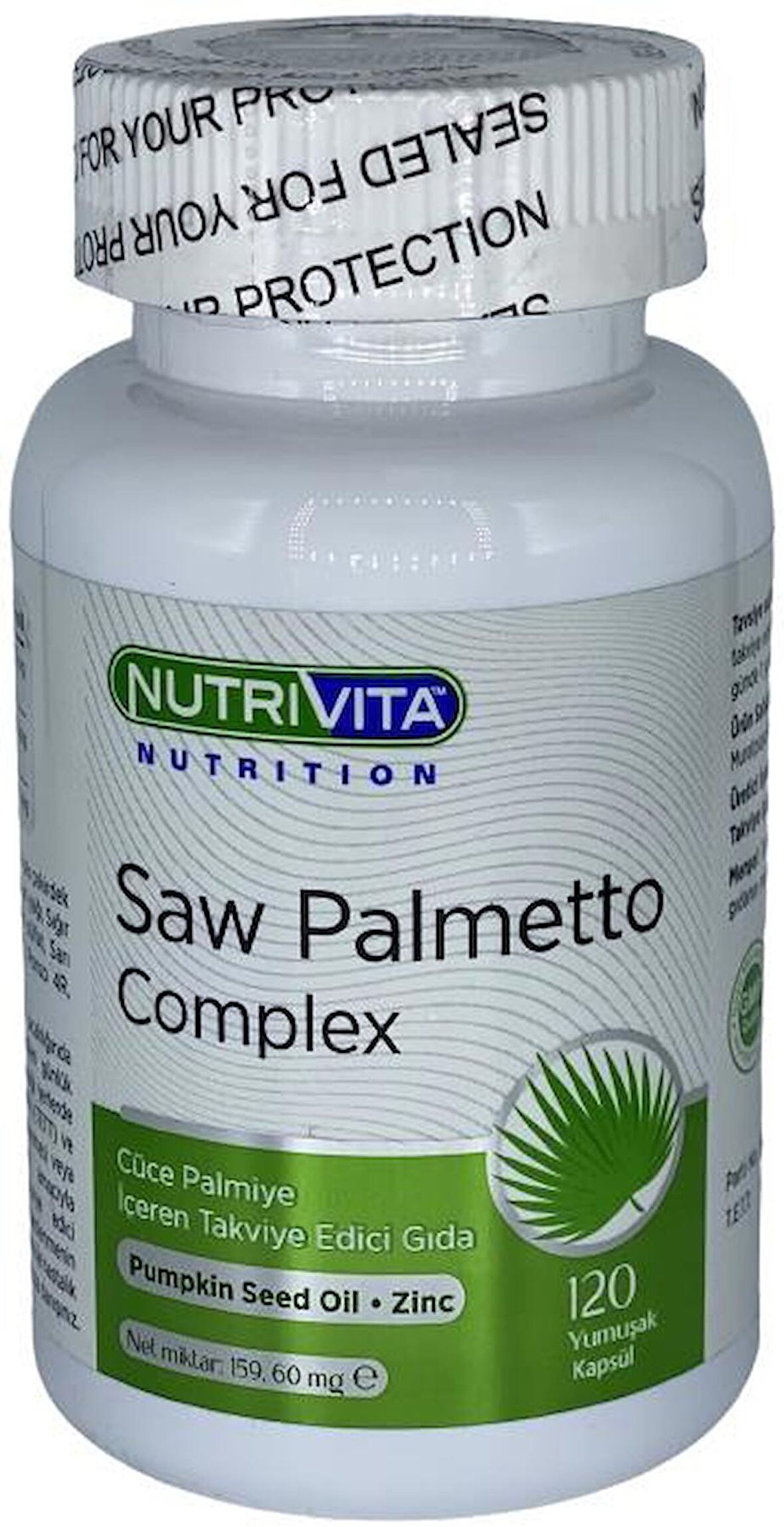 Saw Palmetto Complex 120 Yumuşak Kapsül Cüce Palmiye Kompleks Çinko