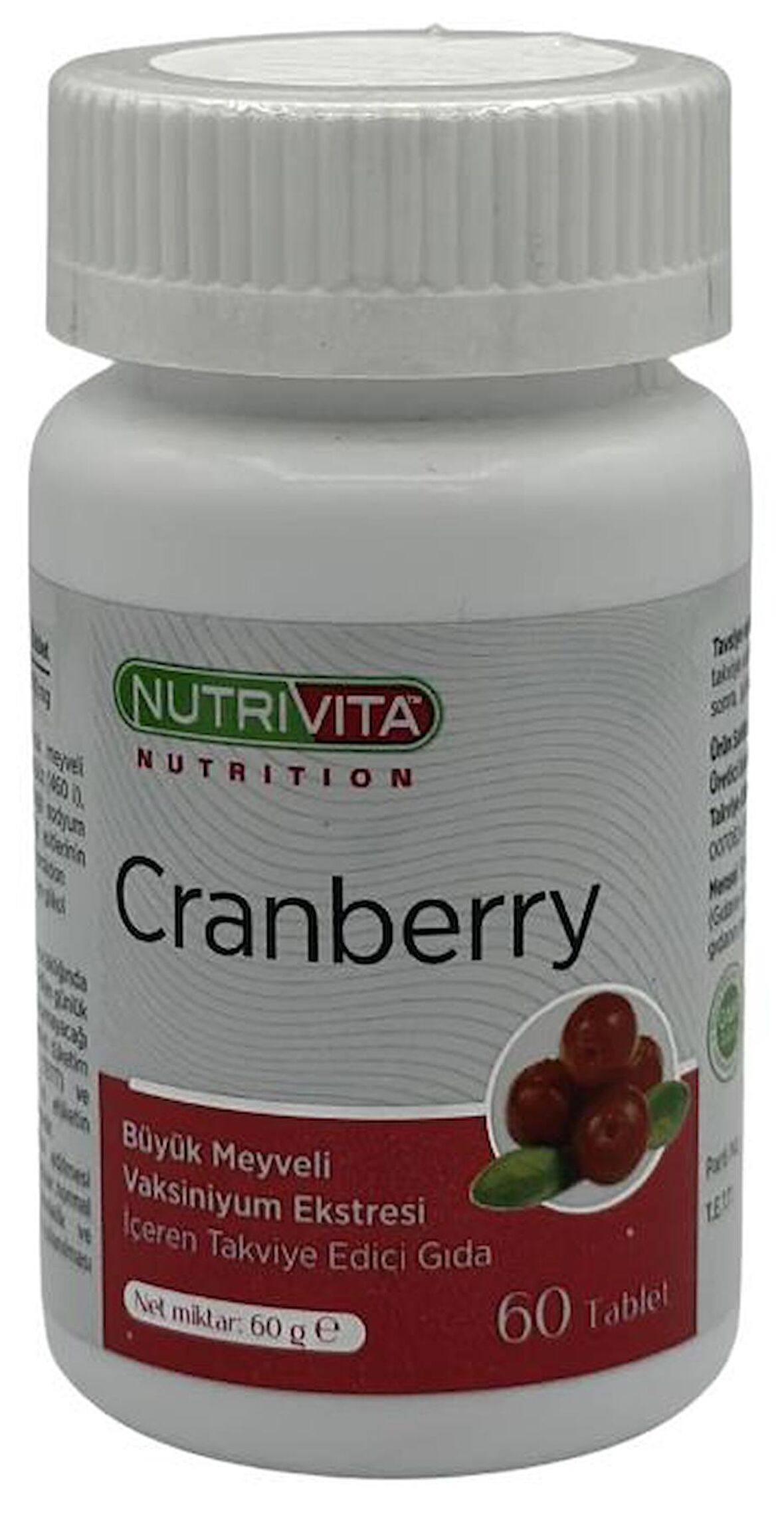 Cranberry 500 Mg 60 Tablet Büyük Meyveli Vaksiniyum