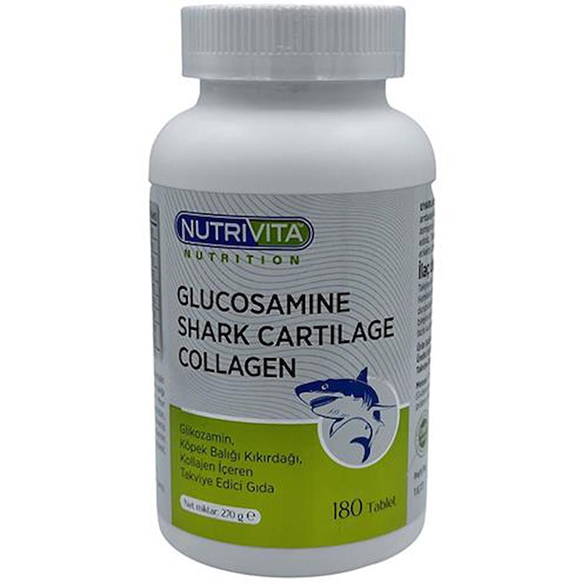 Glucosamine Shark Cartilage Collagen 180 Tablet Köpek Balığı Kıkırdağı Kolajen