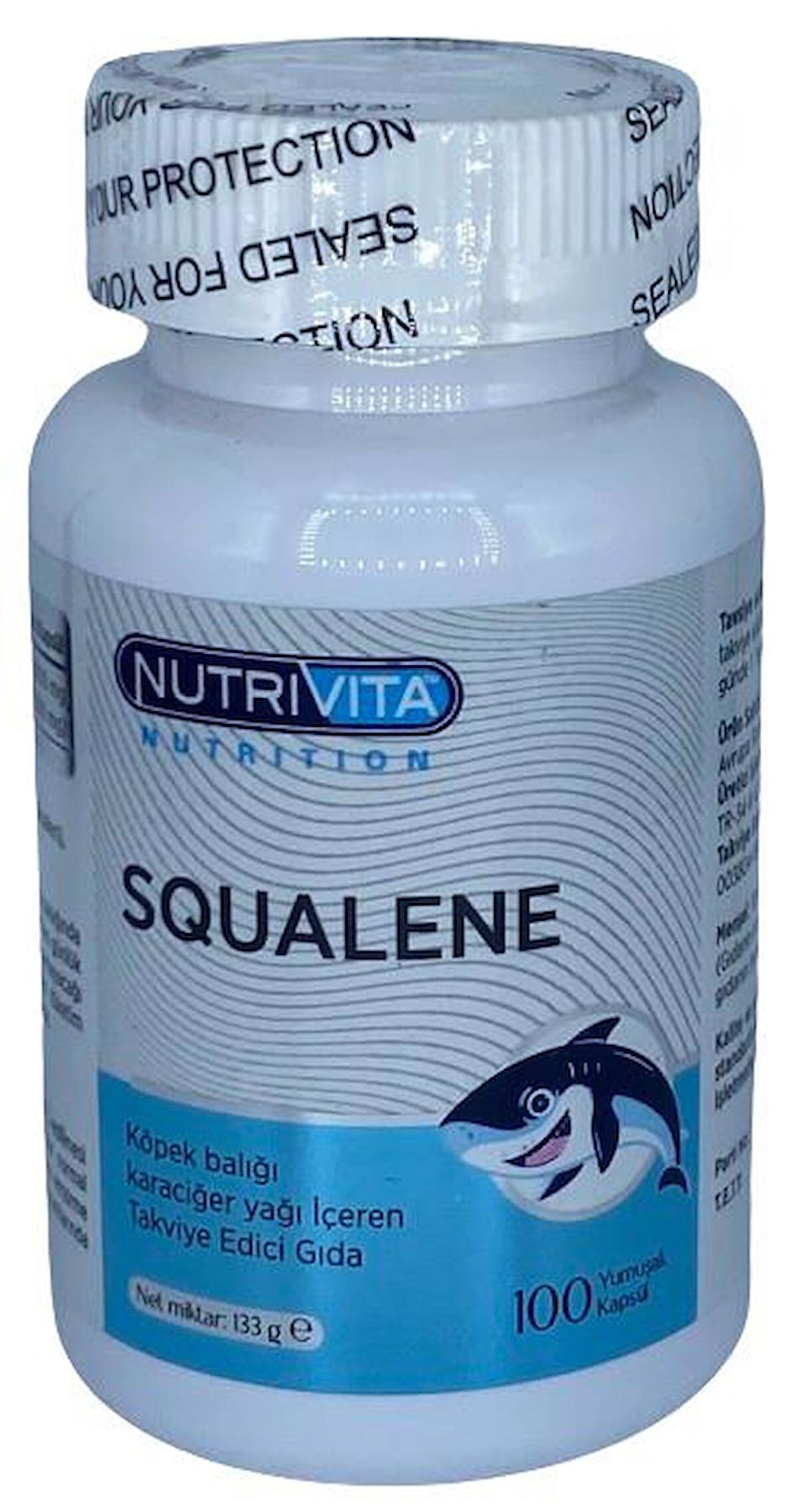 Squalene 100 Yumuşak Kapsül Köpek Balığı Karaciğer Yağı 1000 Mg
