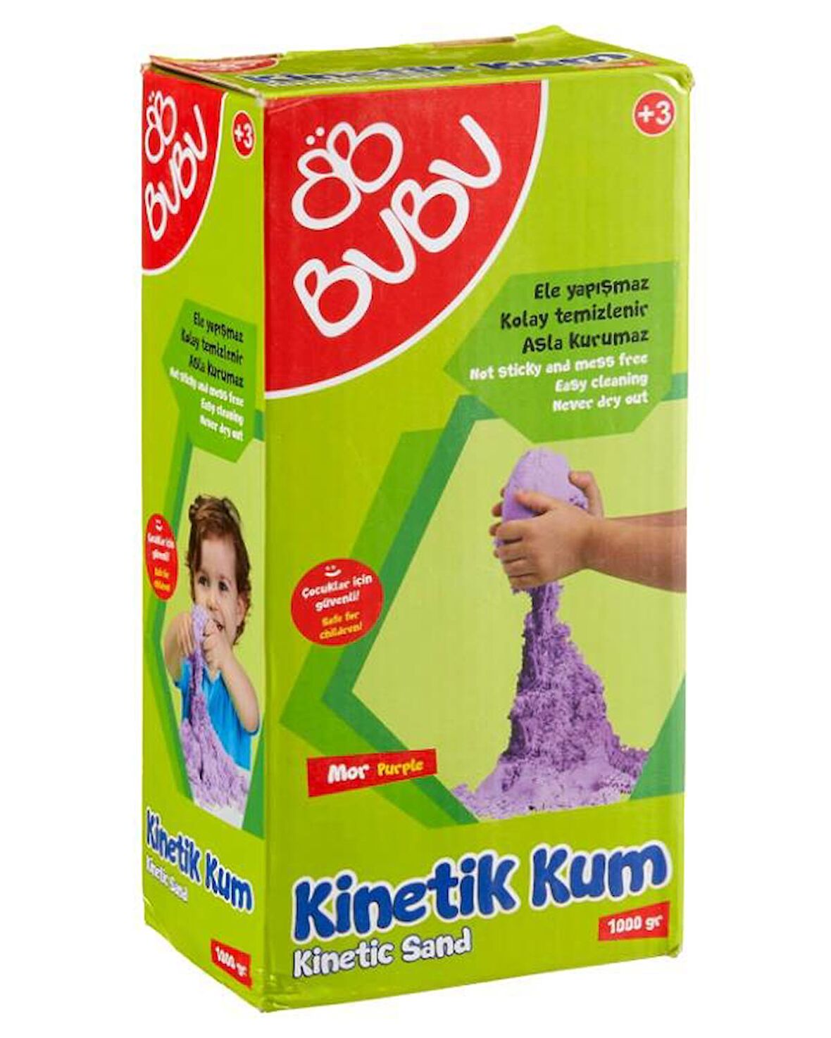 Bubu Kinetik Kum 1000 gr Mor KU0010