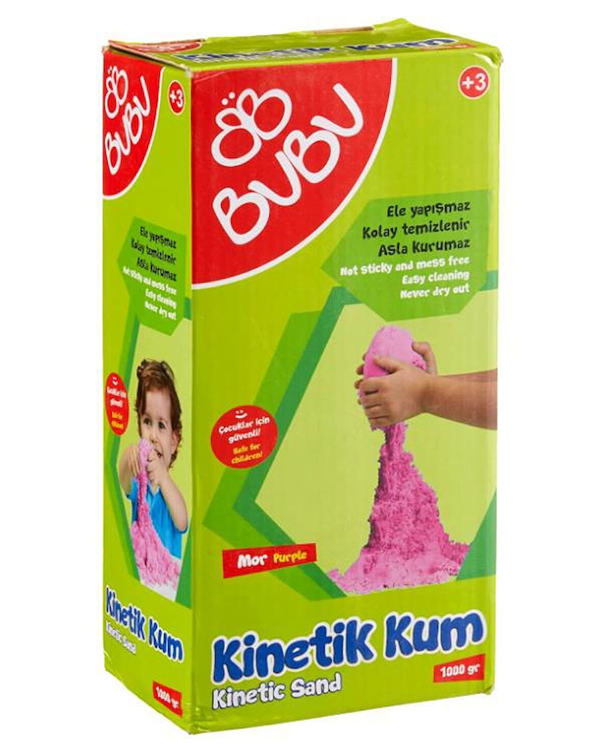 Bubu Kinetik Kum 1000 gr Pembe KU0011