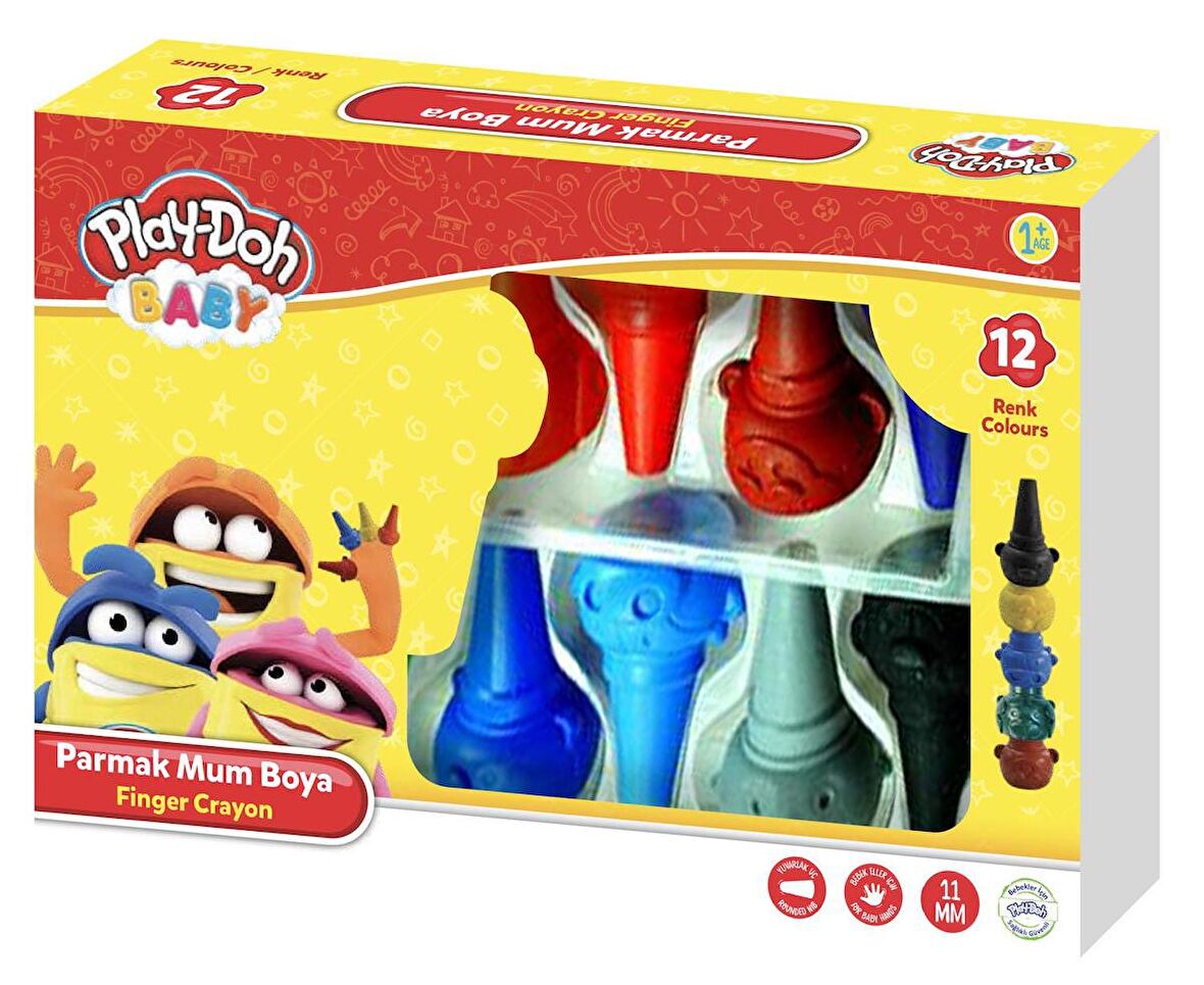PLAY-DOH BABY PARMAK MUM BOYA 12 RENK