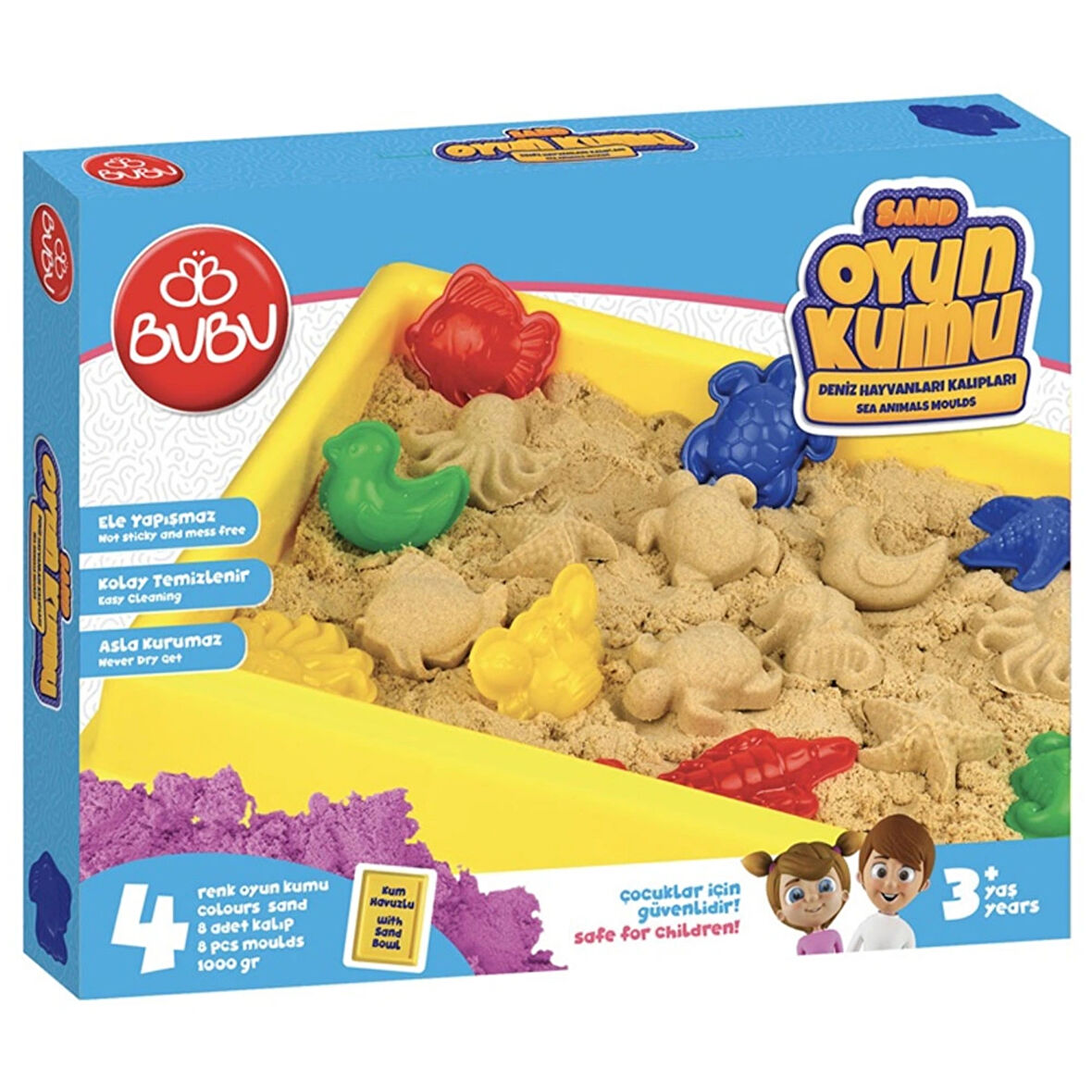 Bu-Bu Kum Büyük Havuzlu Deniz Hayvanları Kalıpları 1000 GR