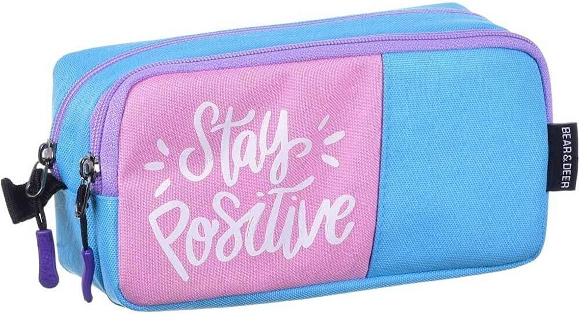 Bear Deer Stay Positive Pembe Kalem Kutusu Bd KCS198