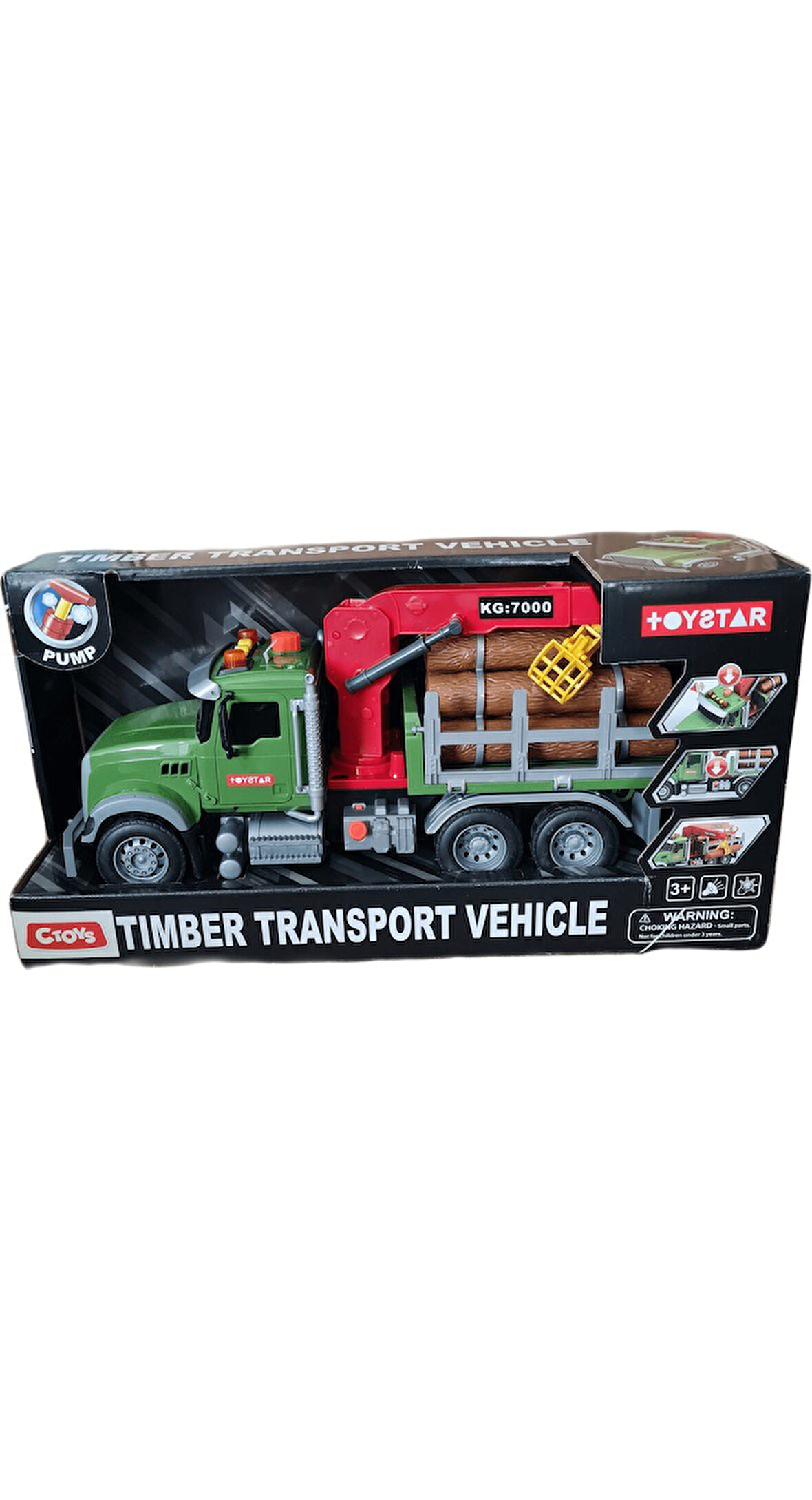 Ctoys Işıklı ve Sesli Sürtmeli Odun Taşıyıcı Tır