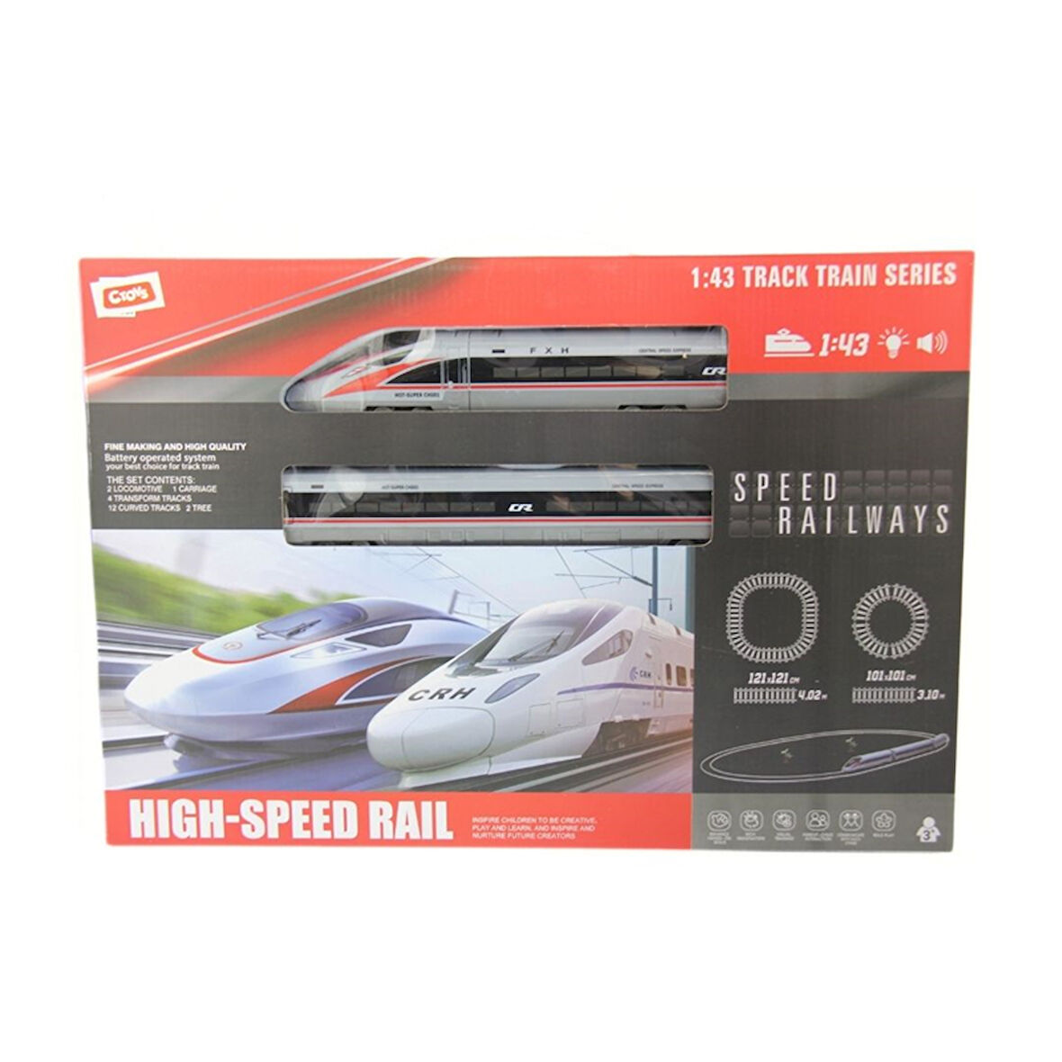 Ctoys Pilli Oyuncak Hızlı Tren Seti  21 Parça 1801A-14