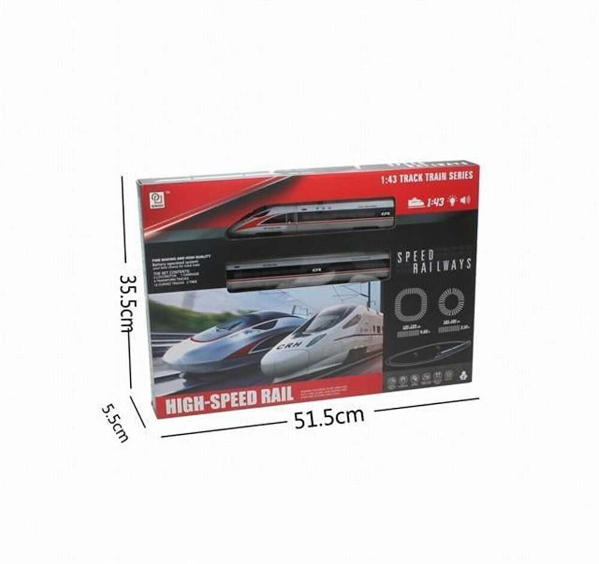 Ctoys Hızlı Tren 1:43 Sesli Işıklı 21 Parça Hızlı Tren 1801A-14