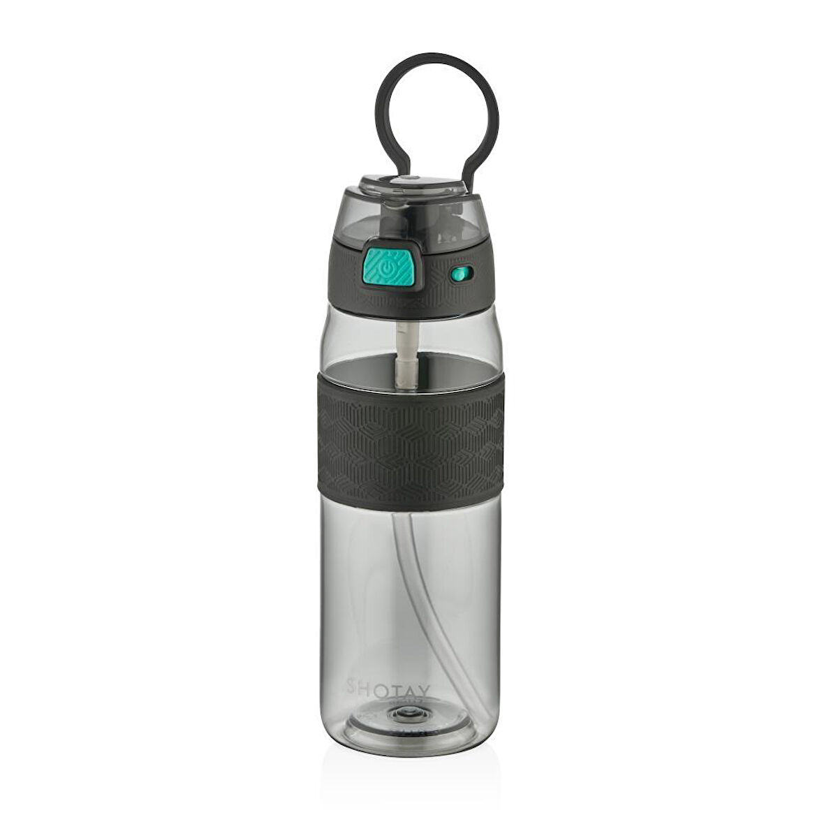 Shotay Çocuk Su Matarası Tritan Pipetli Siyah 800Ml