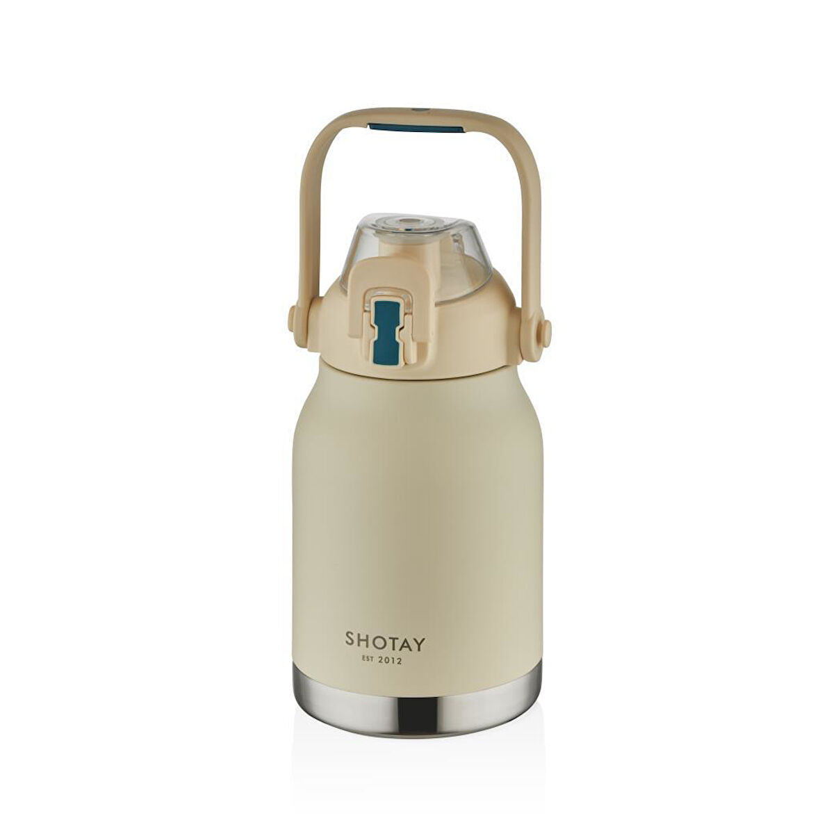 Shotay Çelik Termos Matara Phone Holder 1000Ml Beyaz