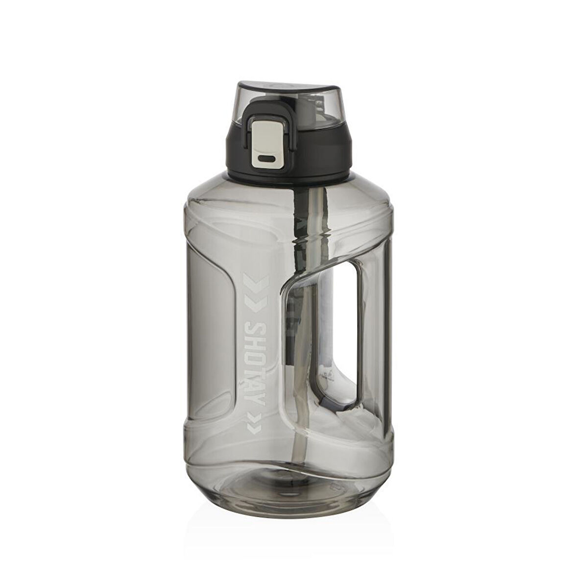 Shotay Medium Barrel Su Matarası Tritan Geniş Siyah 1600Ml