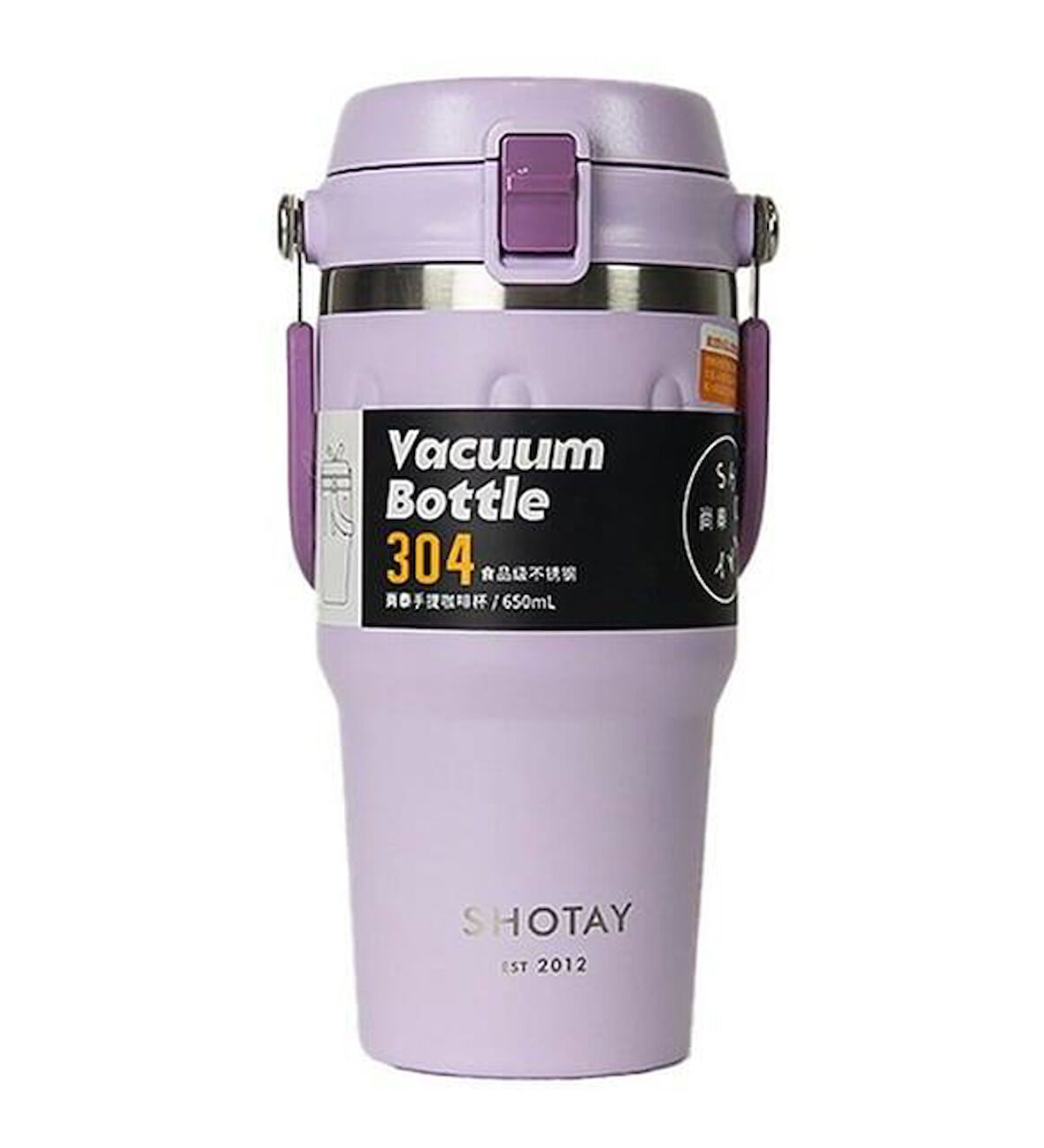 Shotay Termos Bardak Seyahat ve Outdoor 650Ml Lila