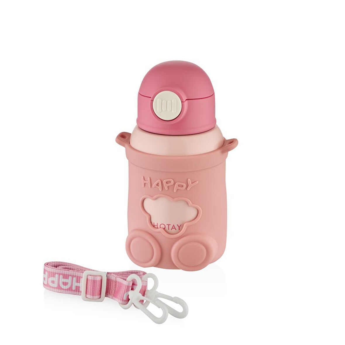 Shotay Happy Everyday Çelik Termos Matara Çocuk 480Ml Pembe