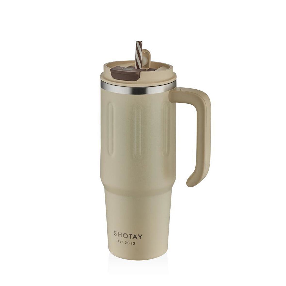 Shotay Travel Çelik Termos Mug 900Ml Krem
