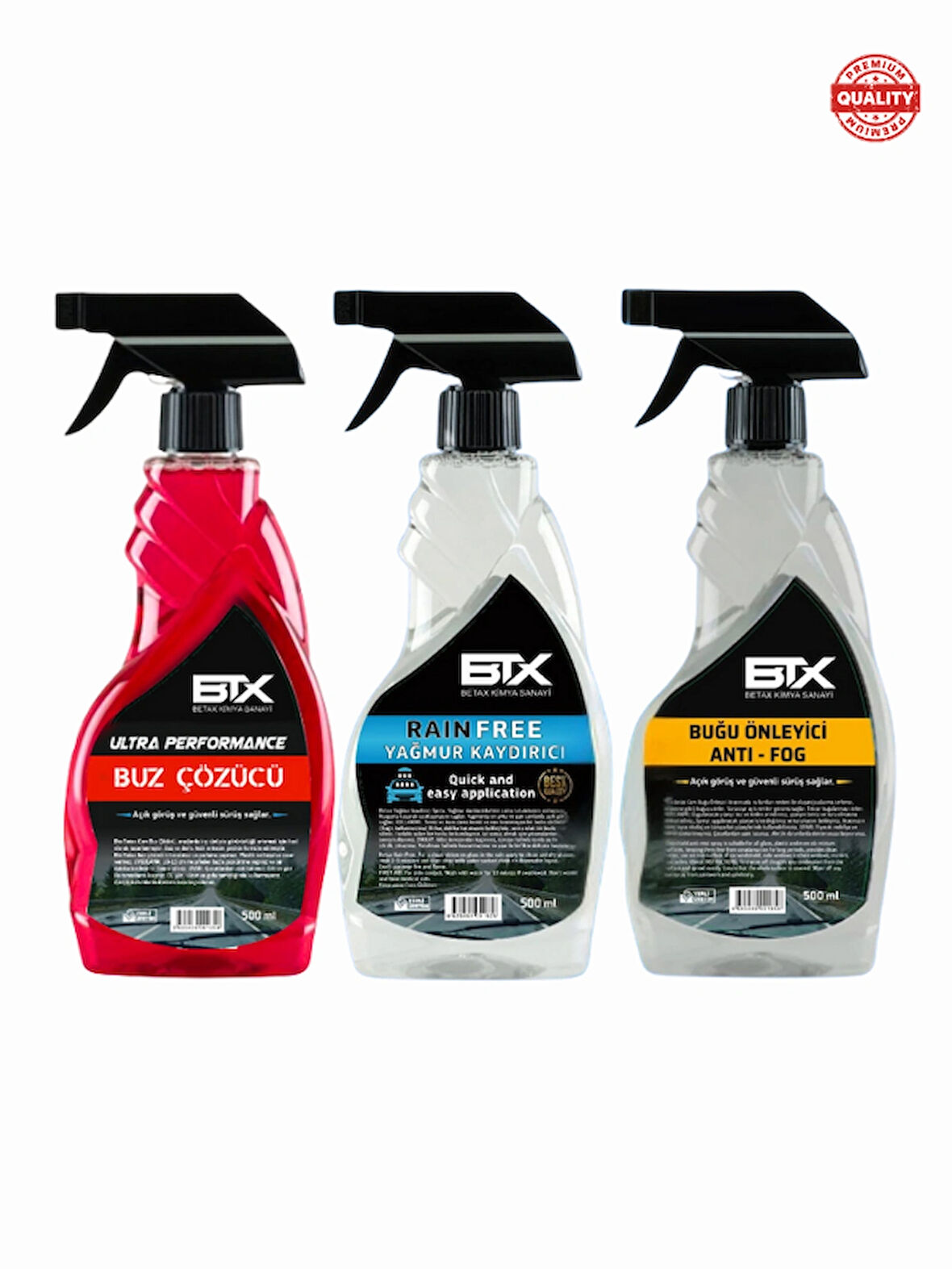 Ultra Performance Buz Çözücü - Yağmur Kaydırıcı - Buğu Önleyici Sprey 500ml