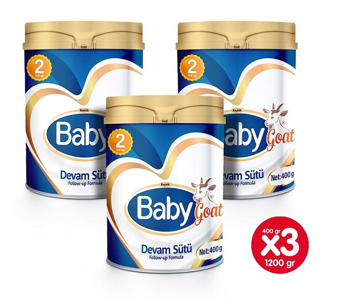 Baby Goat 2 Keçi Sütü Maması 400gr 3 Adet