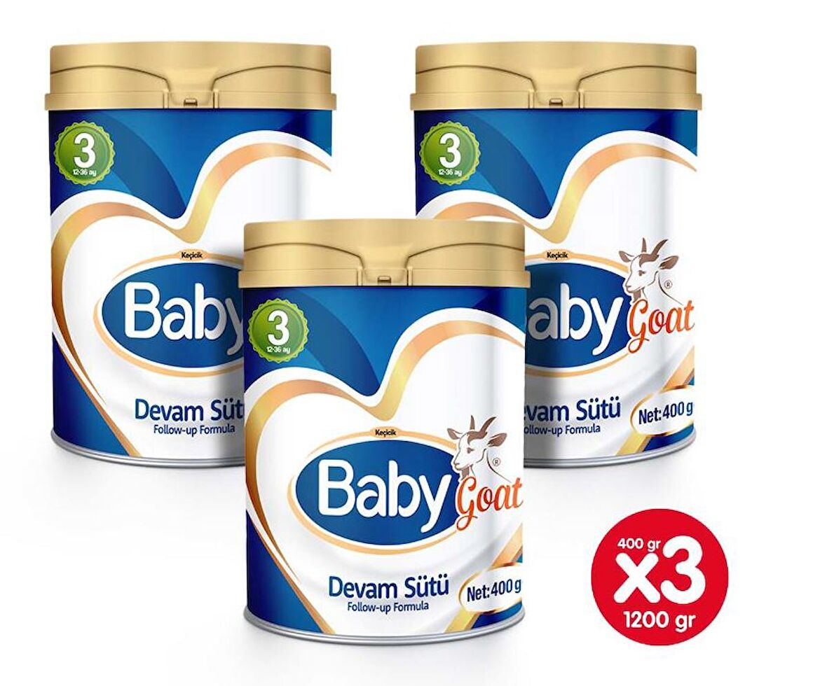 Baby Goat 3 Keçi Sütü Maması 400gr 3 Adet