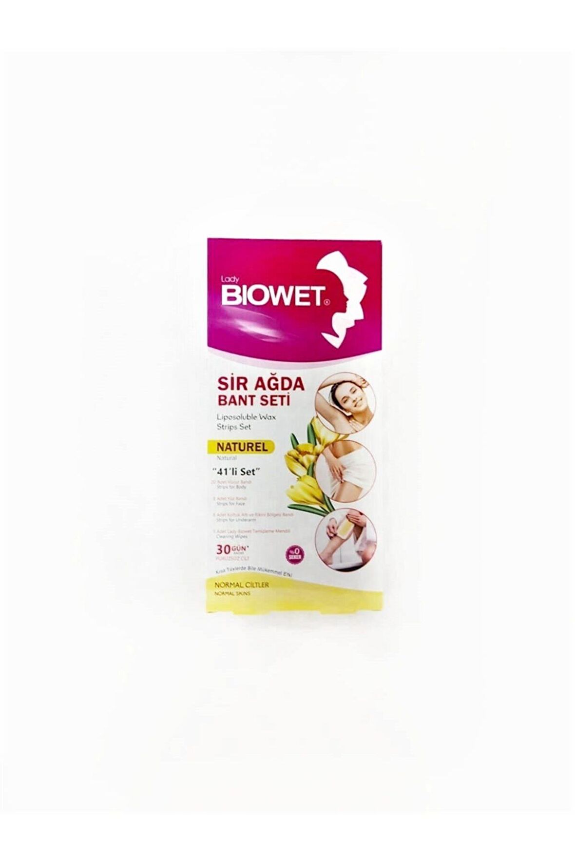 Biowet Naturel Bikini - Koltuk Altı - Vücut - Yüz için Ağda Bandı 36'lı